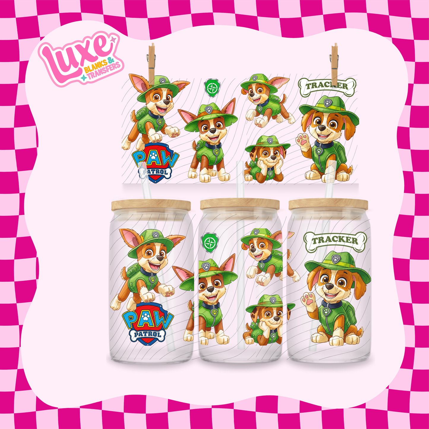 Paw Show Green | 16oz UV DTF Wrap | #1716