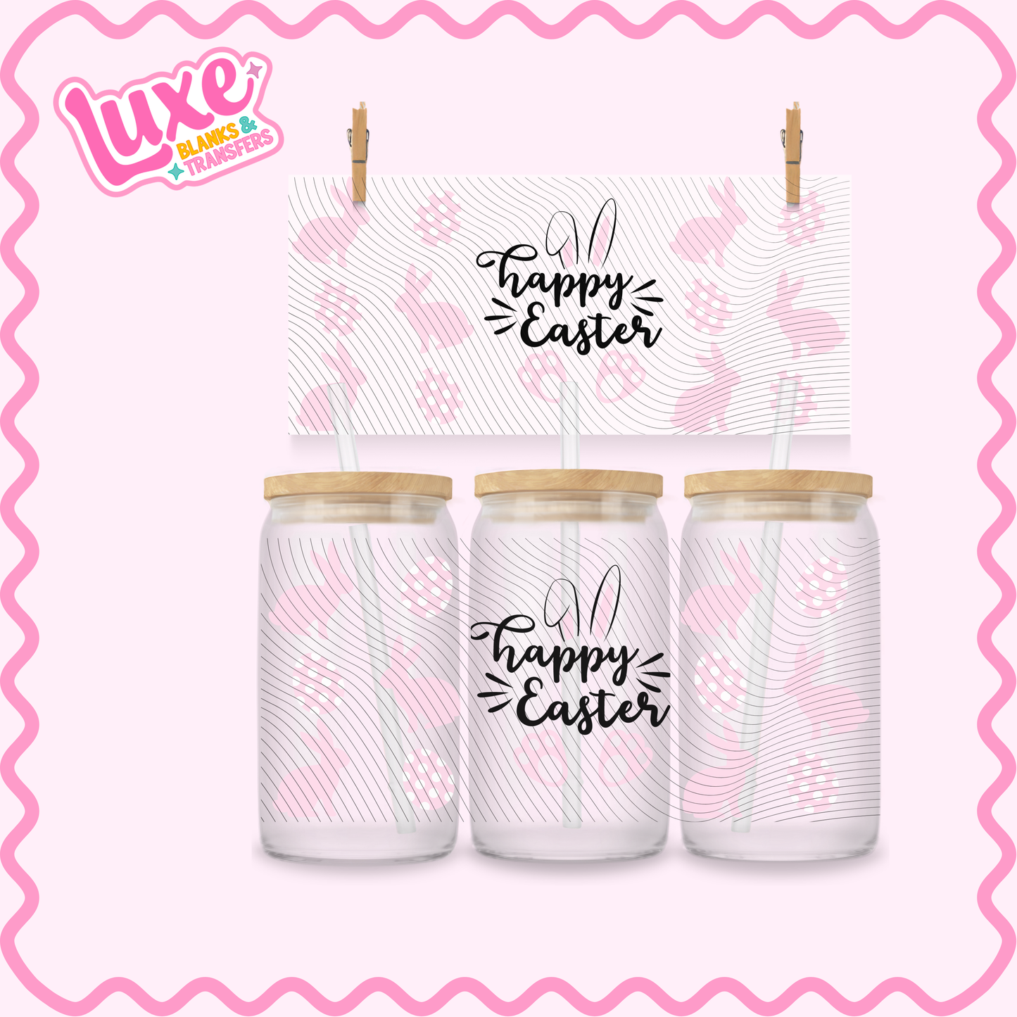 16oz UV DTF Wrap | Happy Easter | #2983