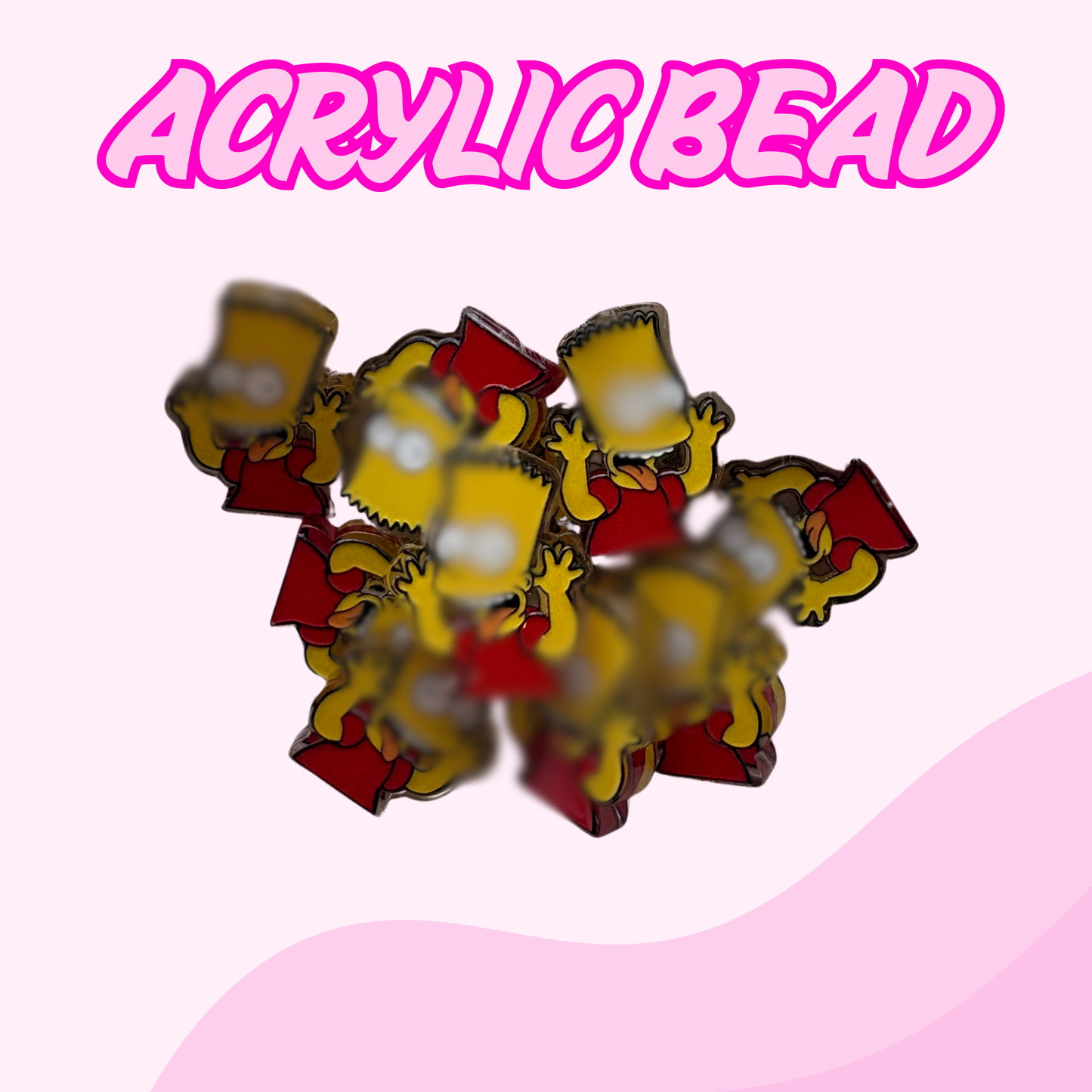 Flatback Acrylic Bead | Boy