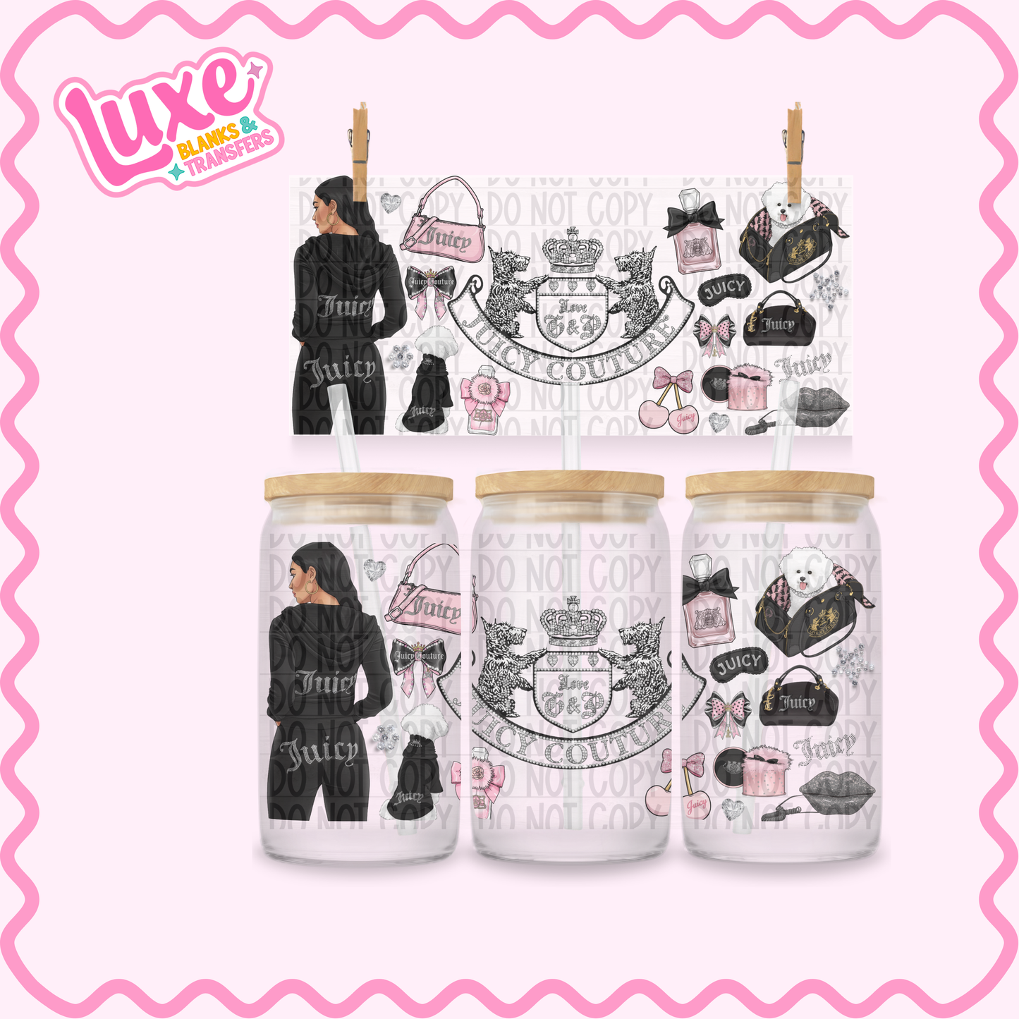 16oz UV DTF Wrap | Juicy Black | #2501