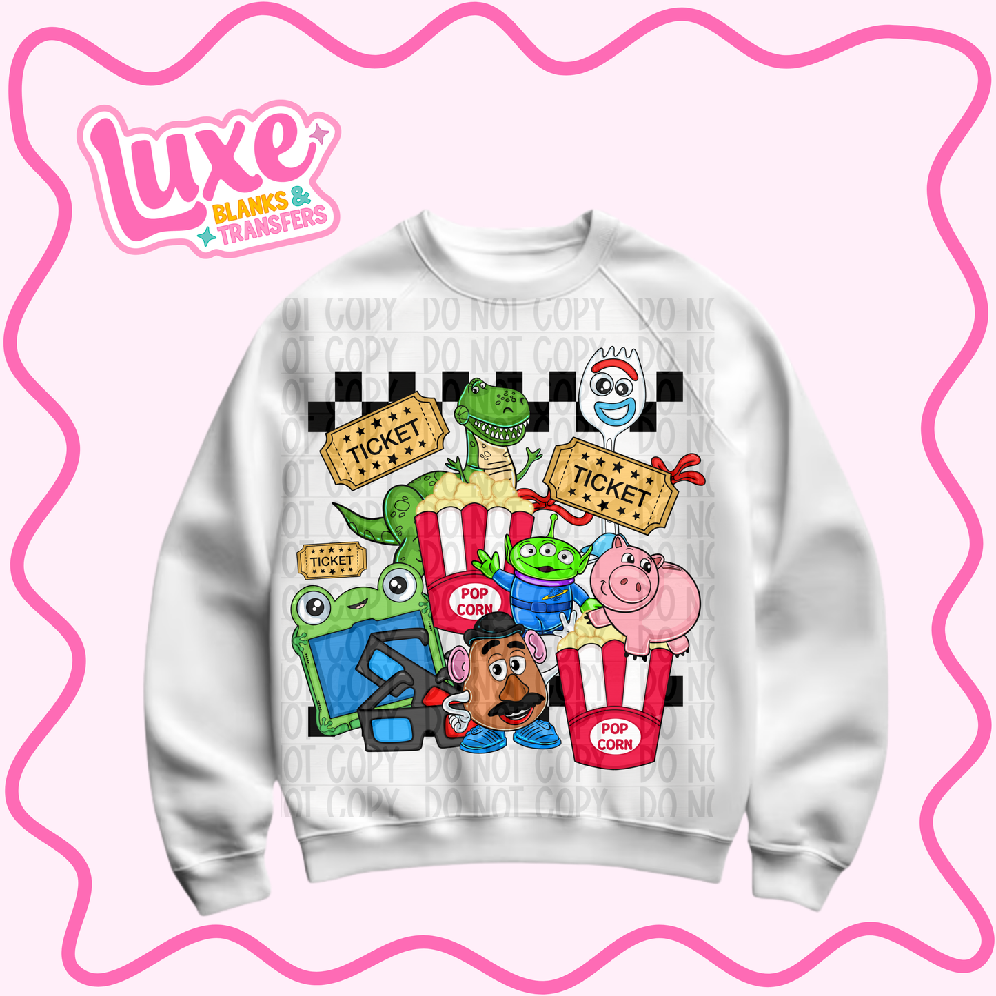 DTF Heat Transfer | T.Story 5 Checkered | #841