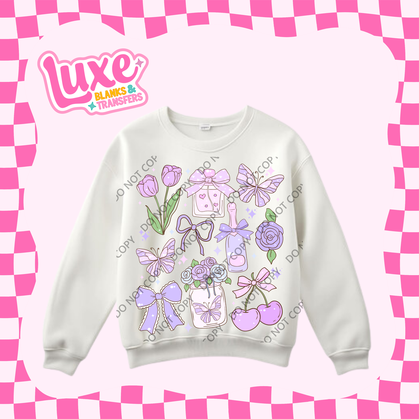 DTF Heat Transfer | Cutesy Coquette Purple | #390