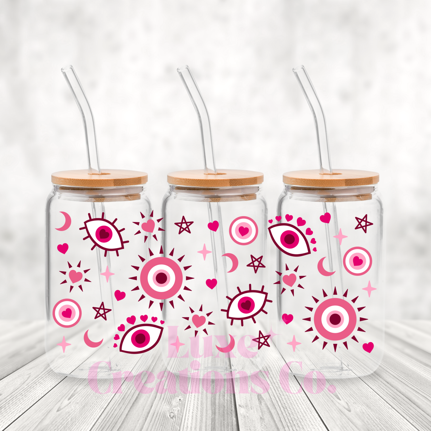 Pink Evil Eye UV DTF Wrap (#66)