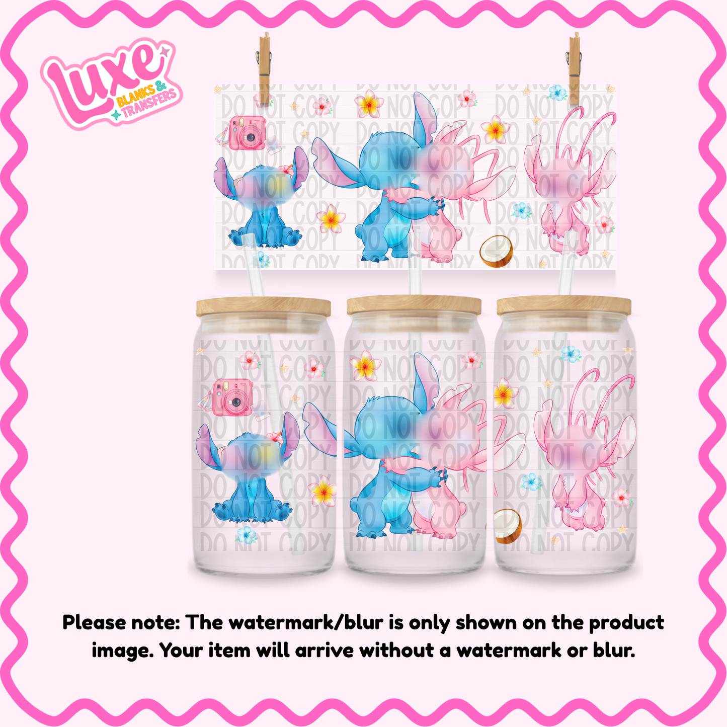 16oz UV DTF Wrap | Blu3 P1nk Al13ns | #2758