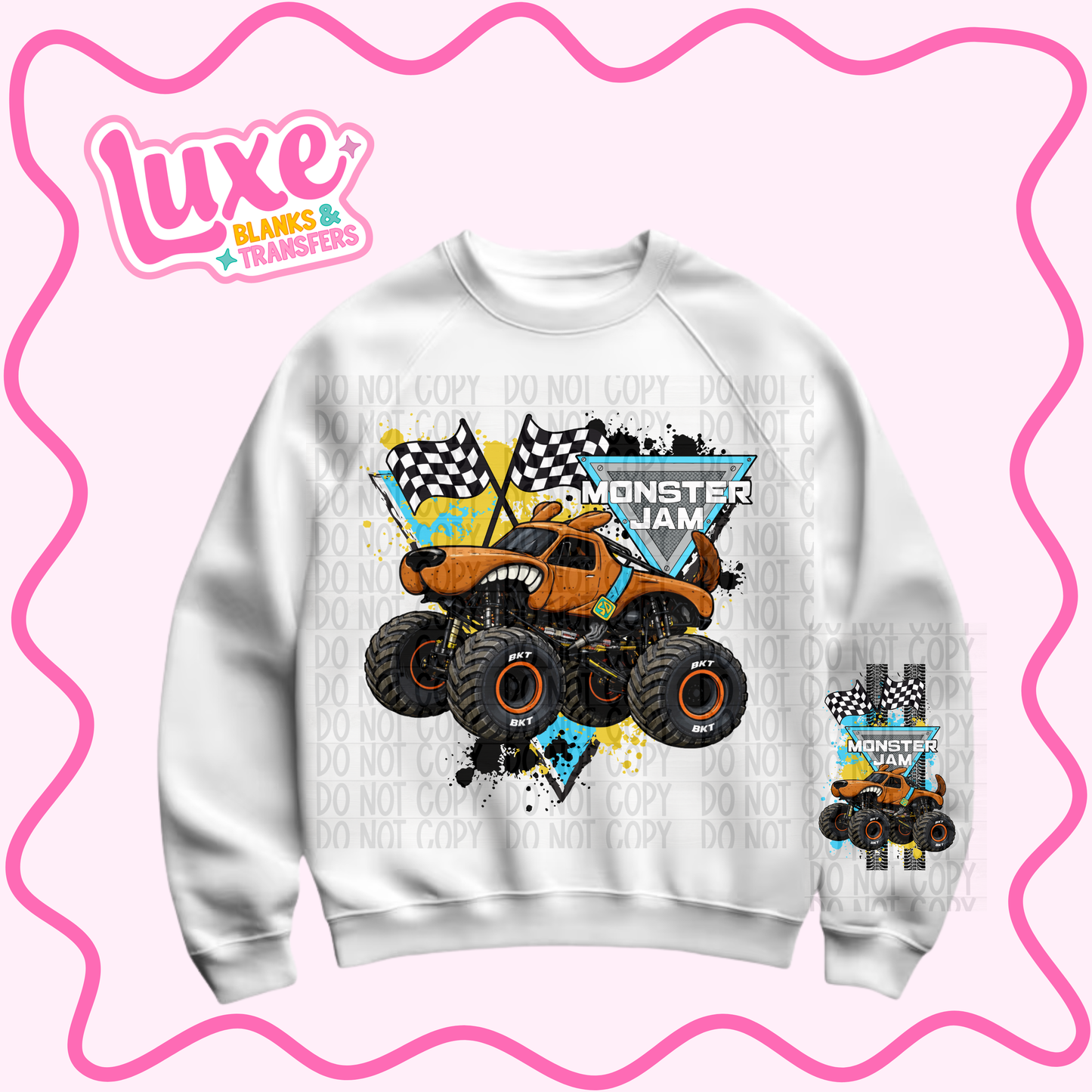 DTF Heat Transfer | Monster Truck Sc00bs | #743
