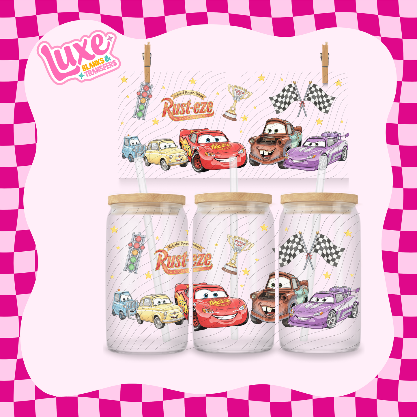 Cars Rust-Eze | 16oz UV DTF Wrap | #1737