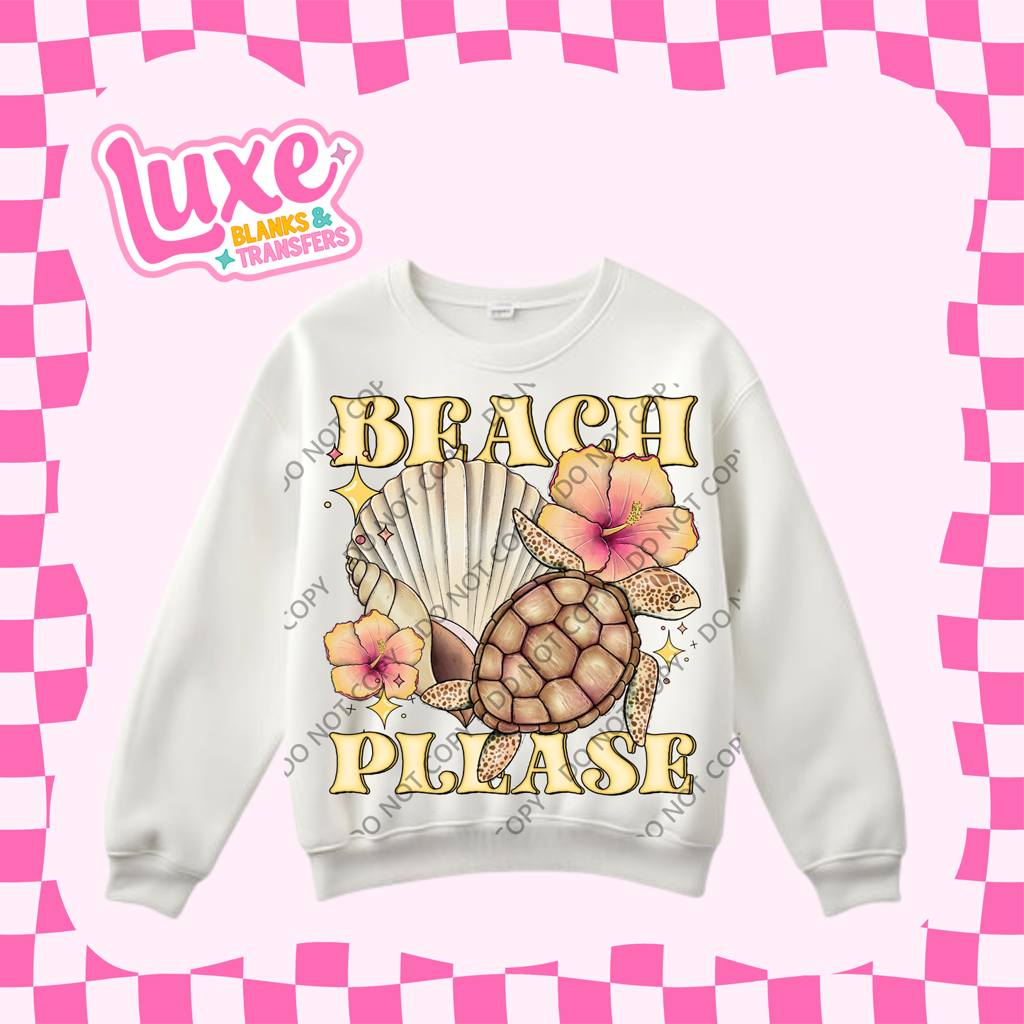 DTF Heat Transfer | Beach Please | #399