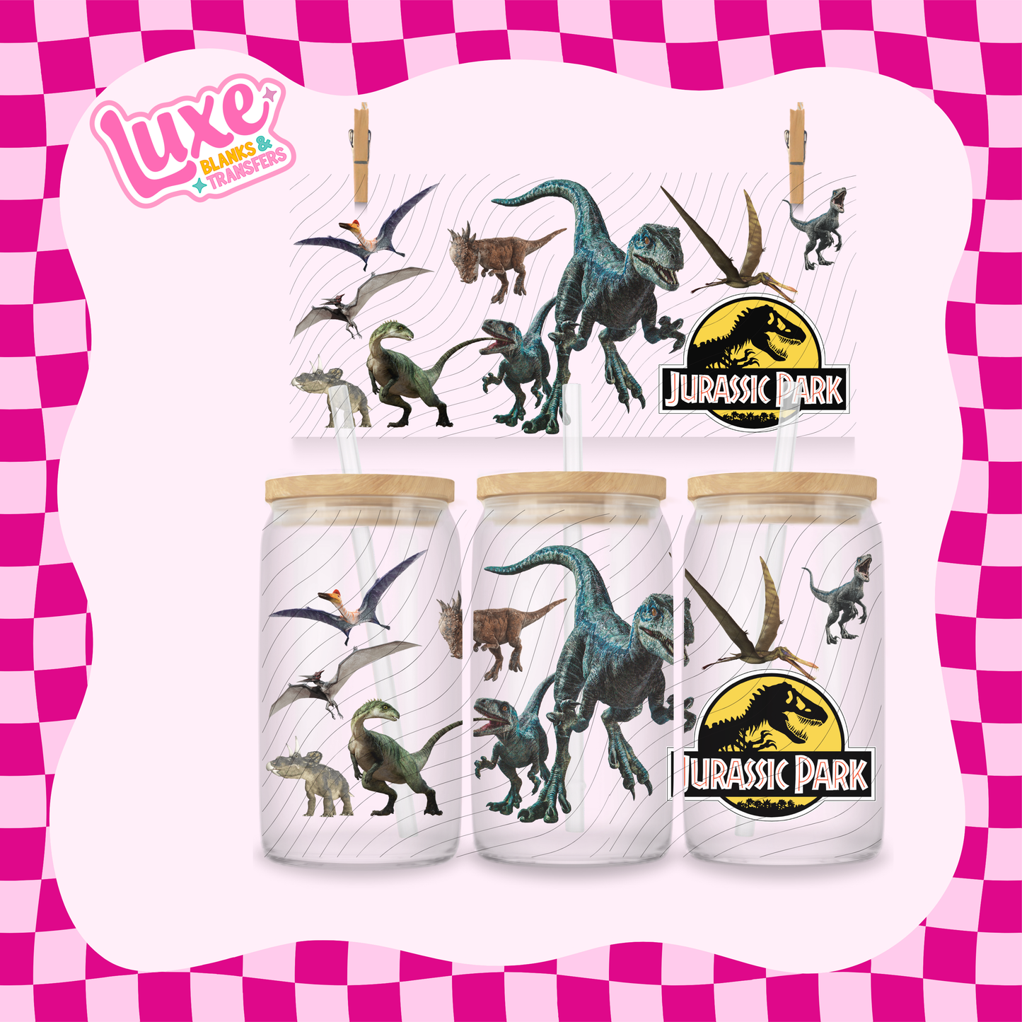 Jurassic Movie 5 | 16oz UV DTF Wrap | #1744