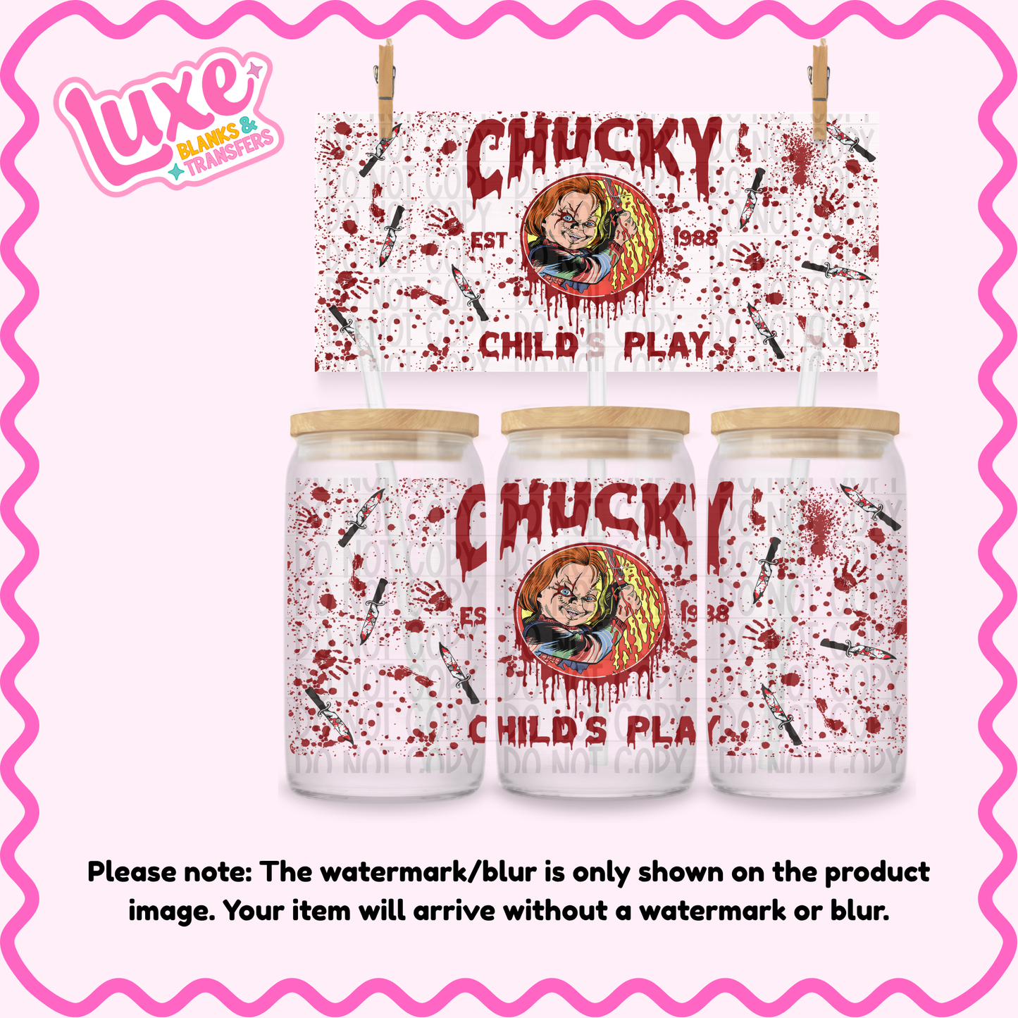 16oz UV DTF Wrap | Chucky | #3854