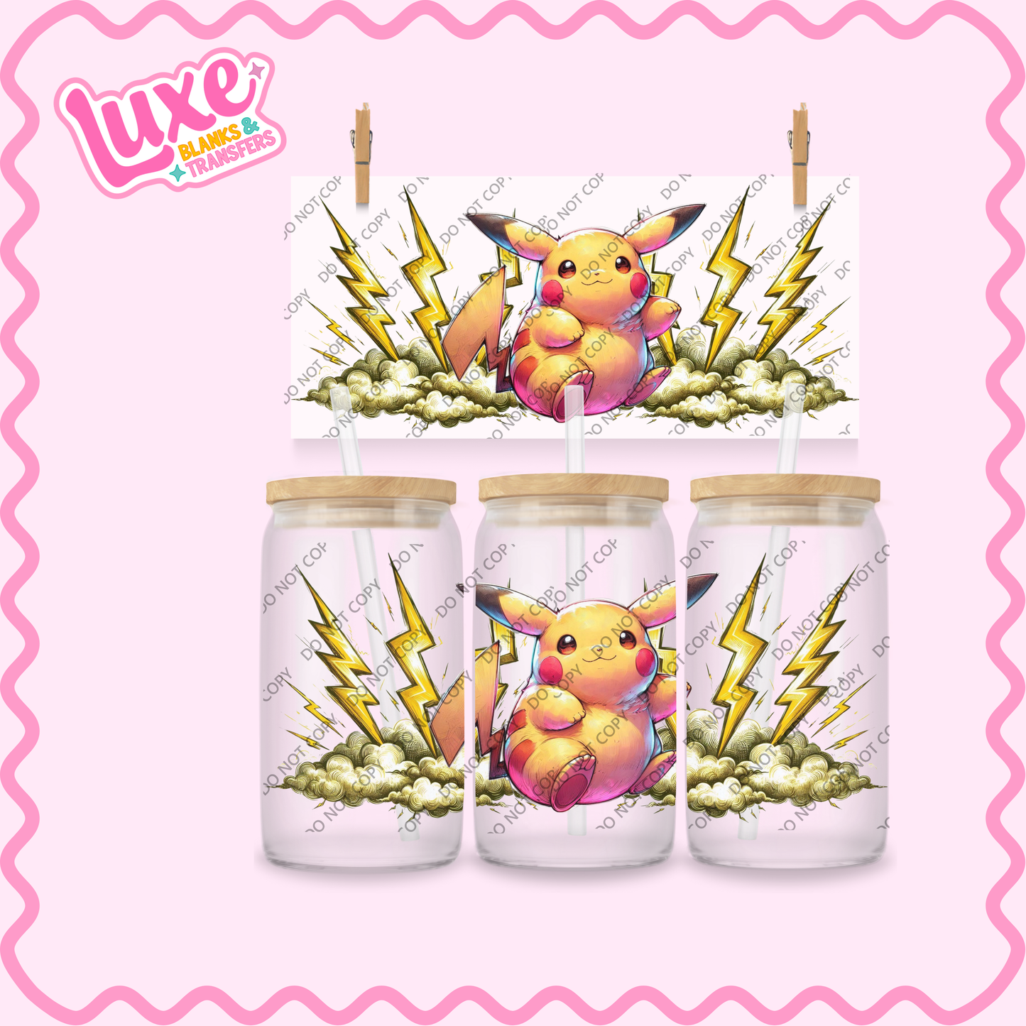 16oz UV DTF Wrap | Pika Clouds | #2223