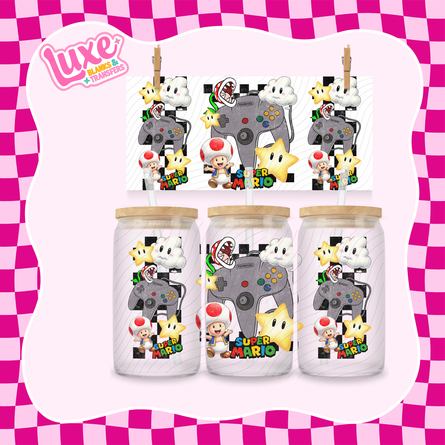 Throwback Mar-io N64 | UV DTF Wrap | #1248