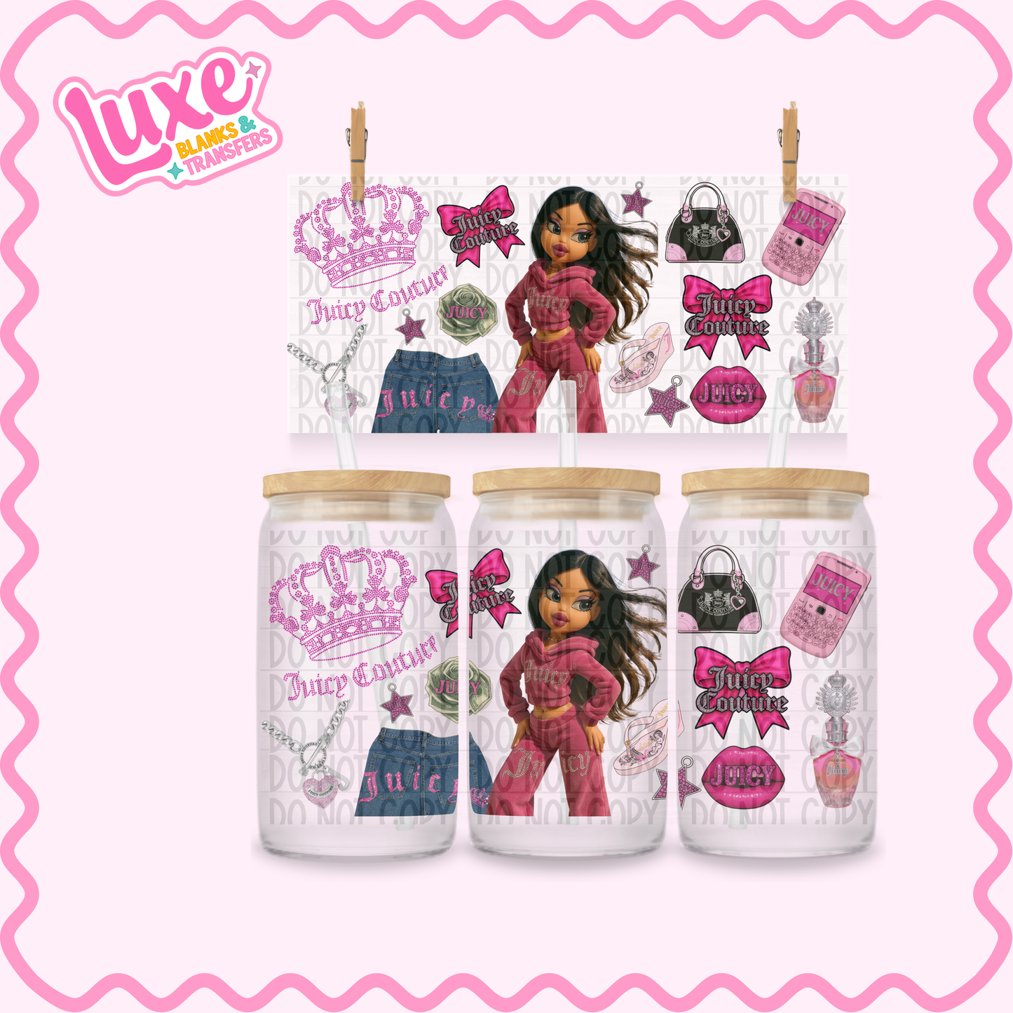 16oz UV DTF Wrap | Juicy Pink | #2525