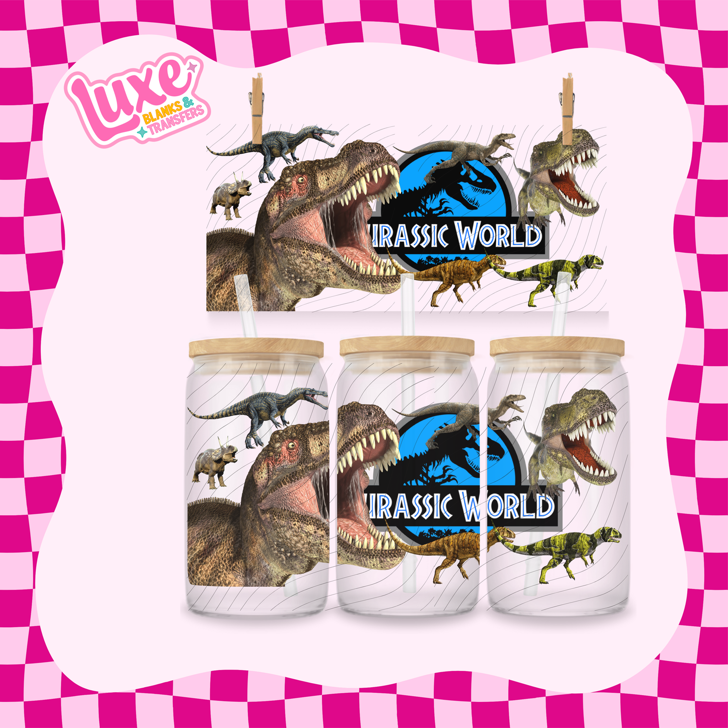 Jurassic Blue | 16oz UV DTF Wrap | #1749