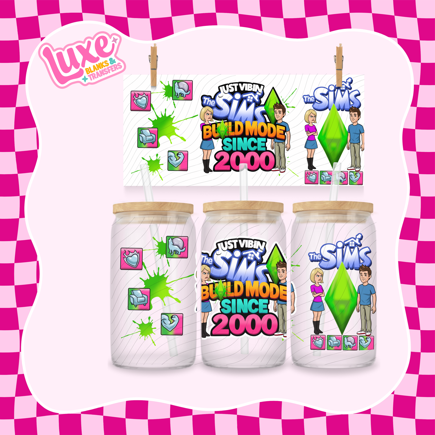 Sims Y2K | UV DTF Wrap | #1254