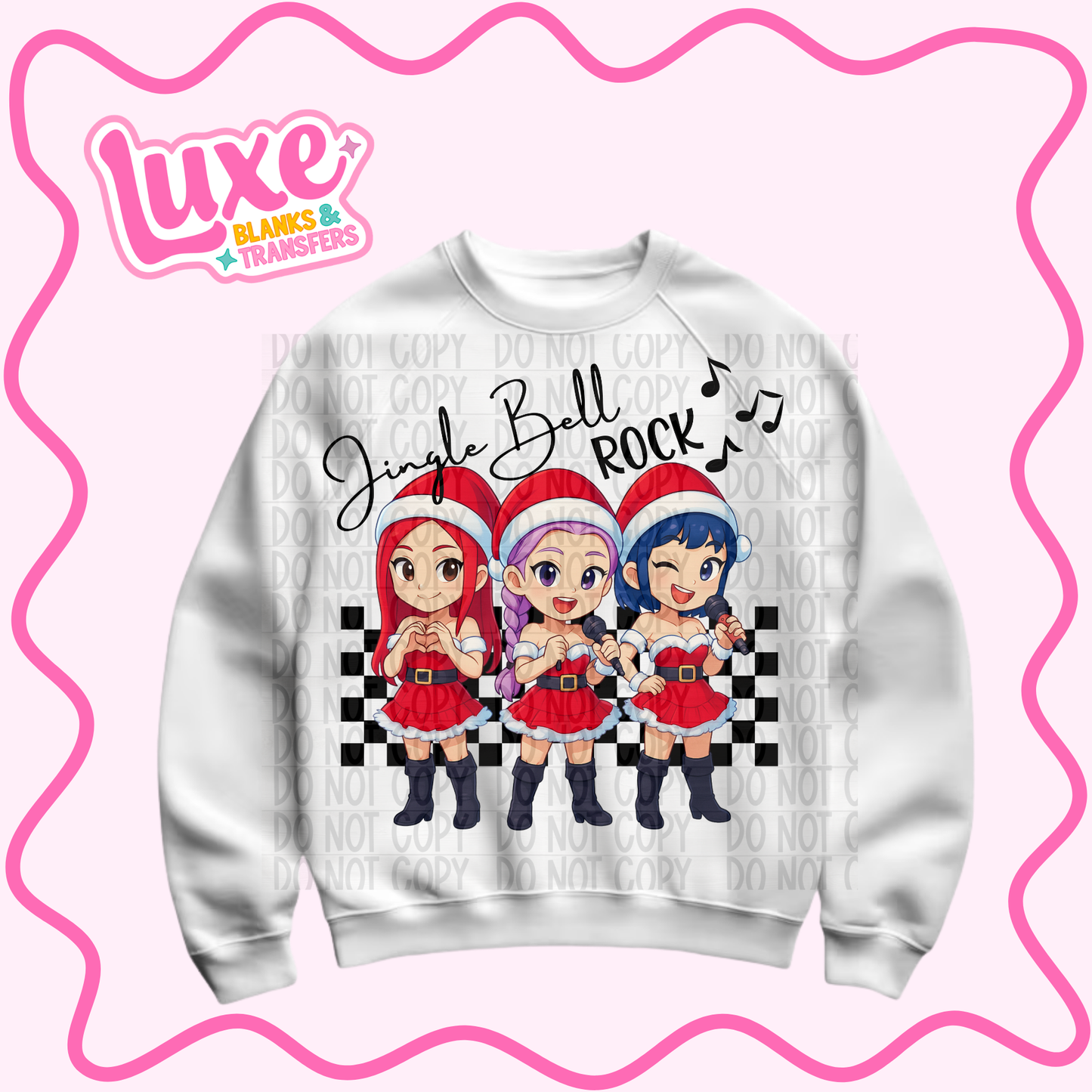 DTF Heat Transfer | Xmas K-Pop Girls | #1406