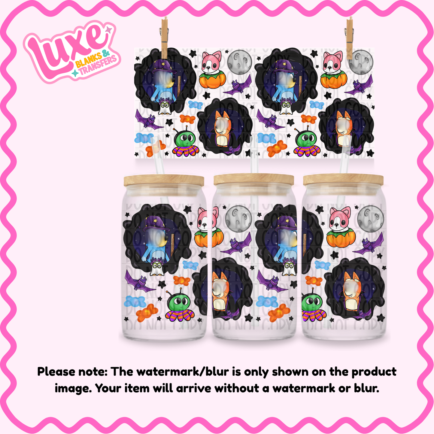 16oz UV DTF Wrap | Halloween Blu3 Sisters | #3981