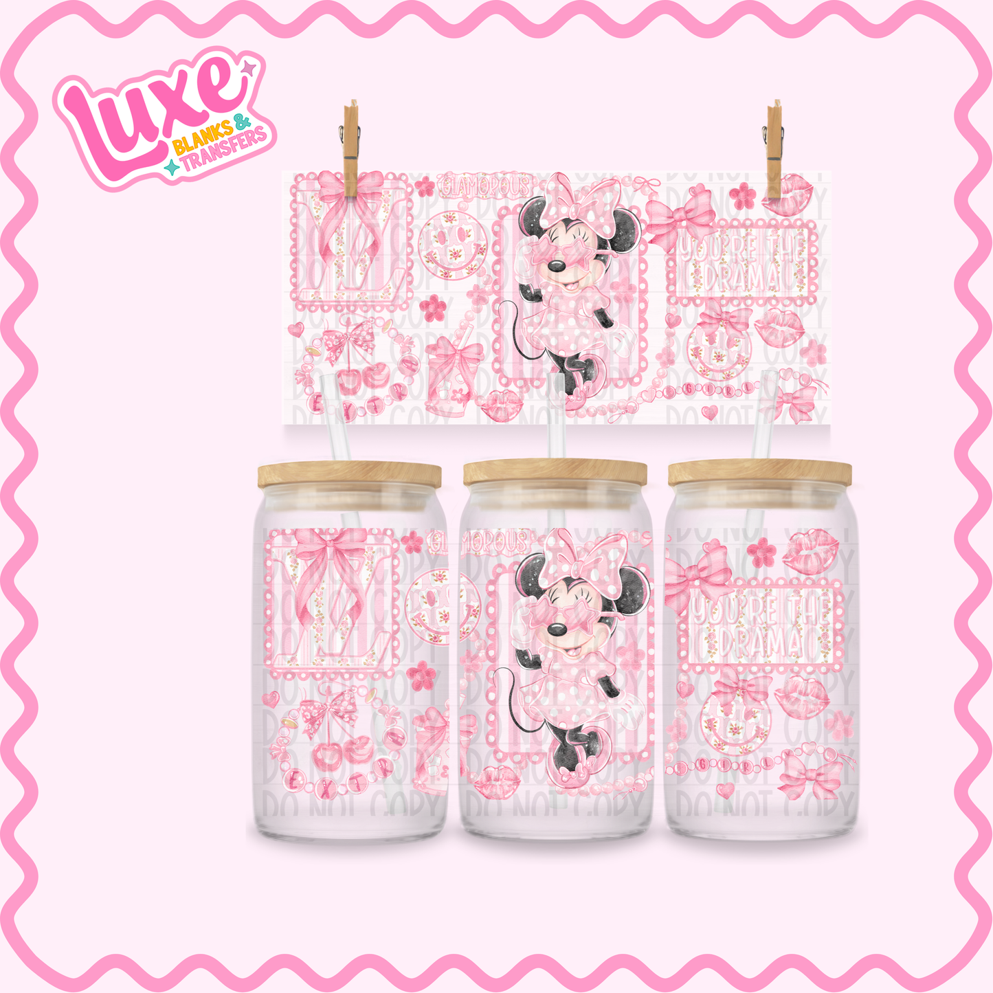 16oz UV DTF Wrap | Boujee Min Mouse | #3385