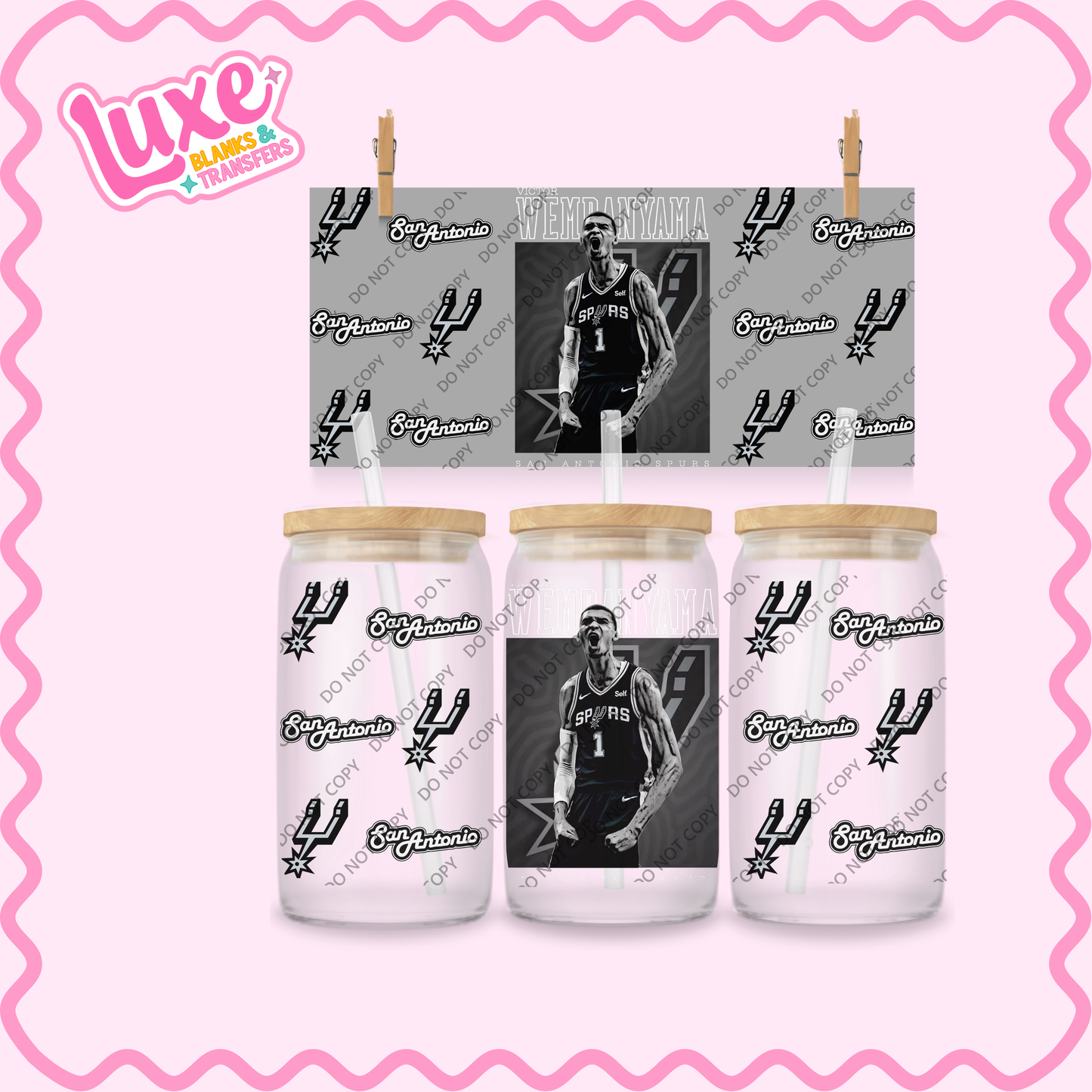 16oz UV DTF Wrap | Wemby Spurs Basketball NBA | #2115