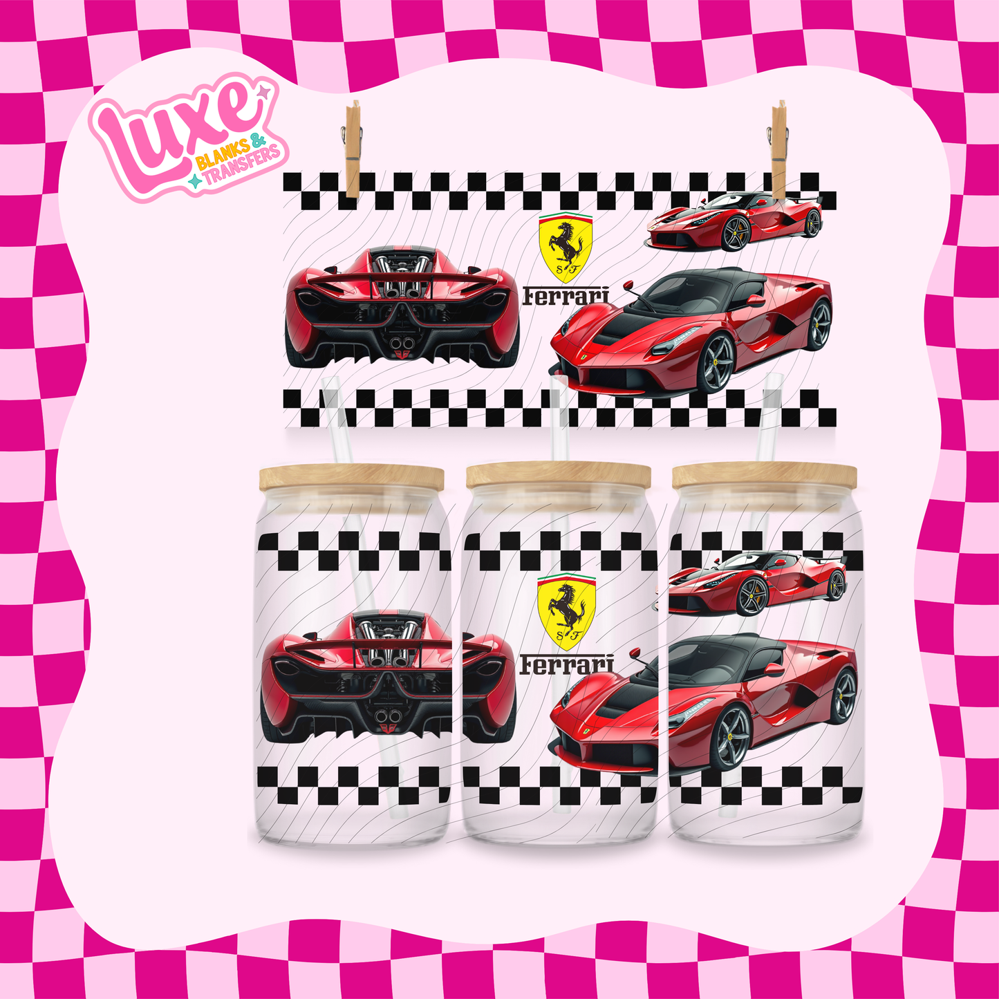 Sports Car | 16oz UV DTF Wrap | #1762