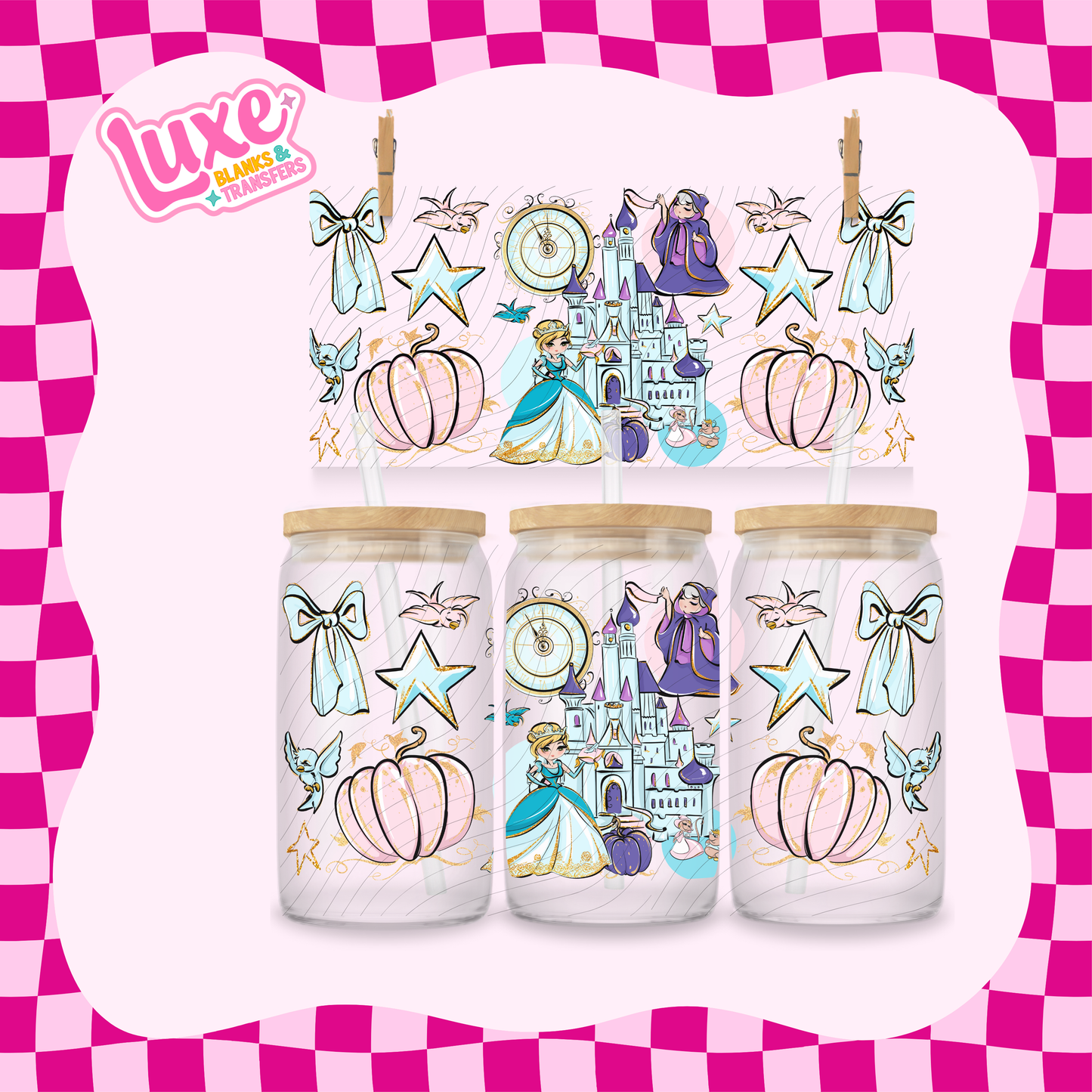 Blue Princess | 16oz UV DTF Wrap | #1763