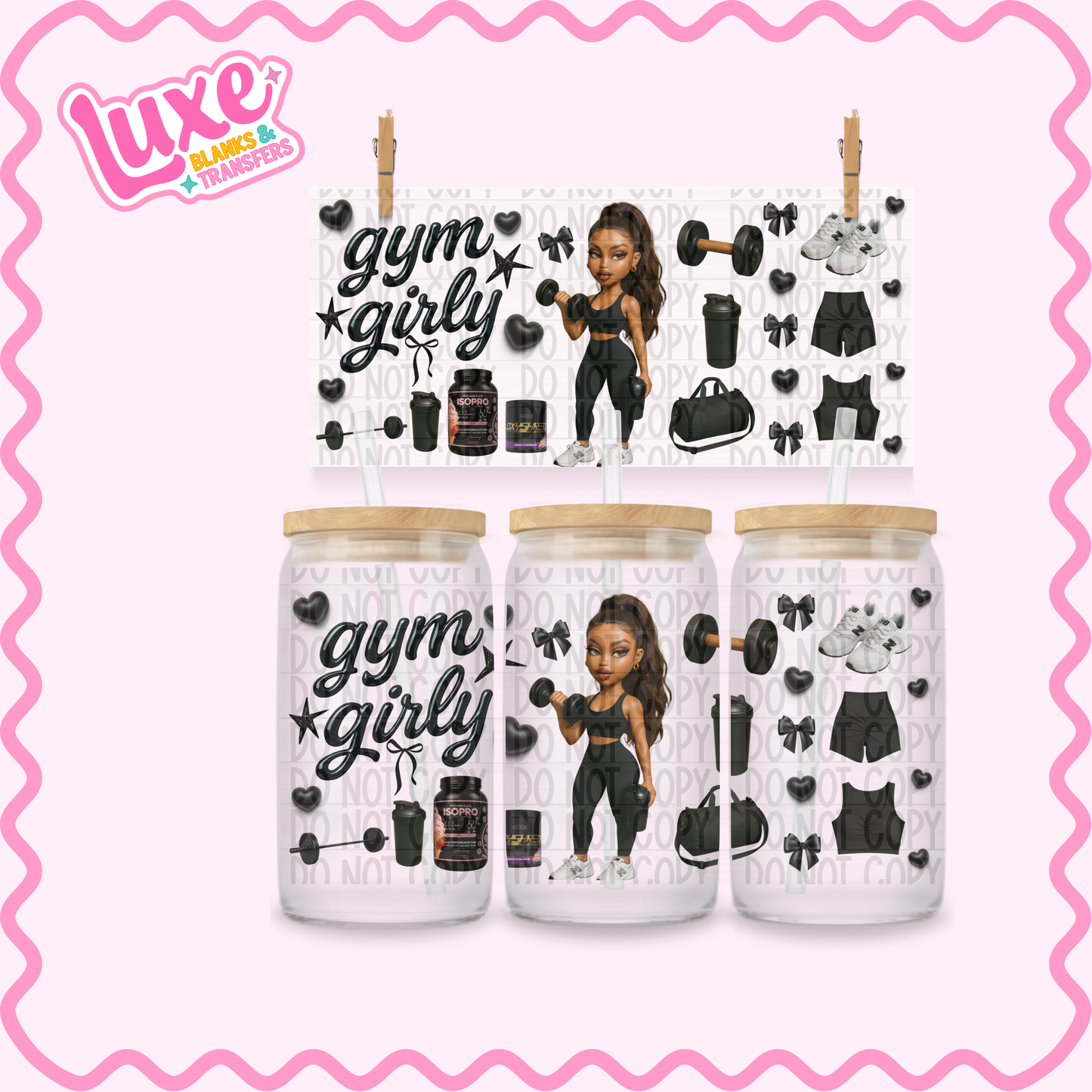 16oz UV DTF Wrap | Gym Girly | #2541