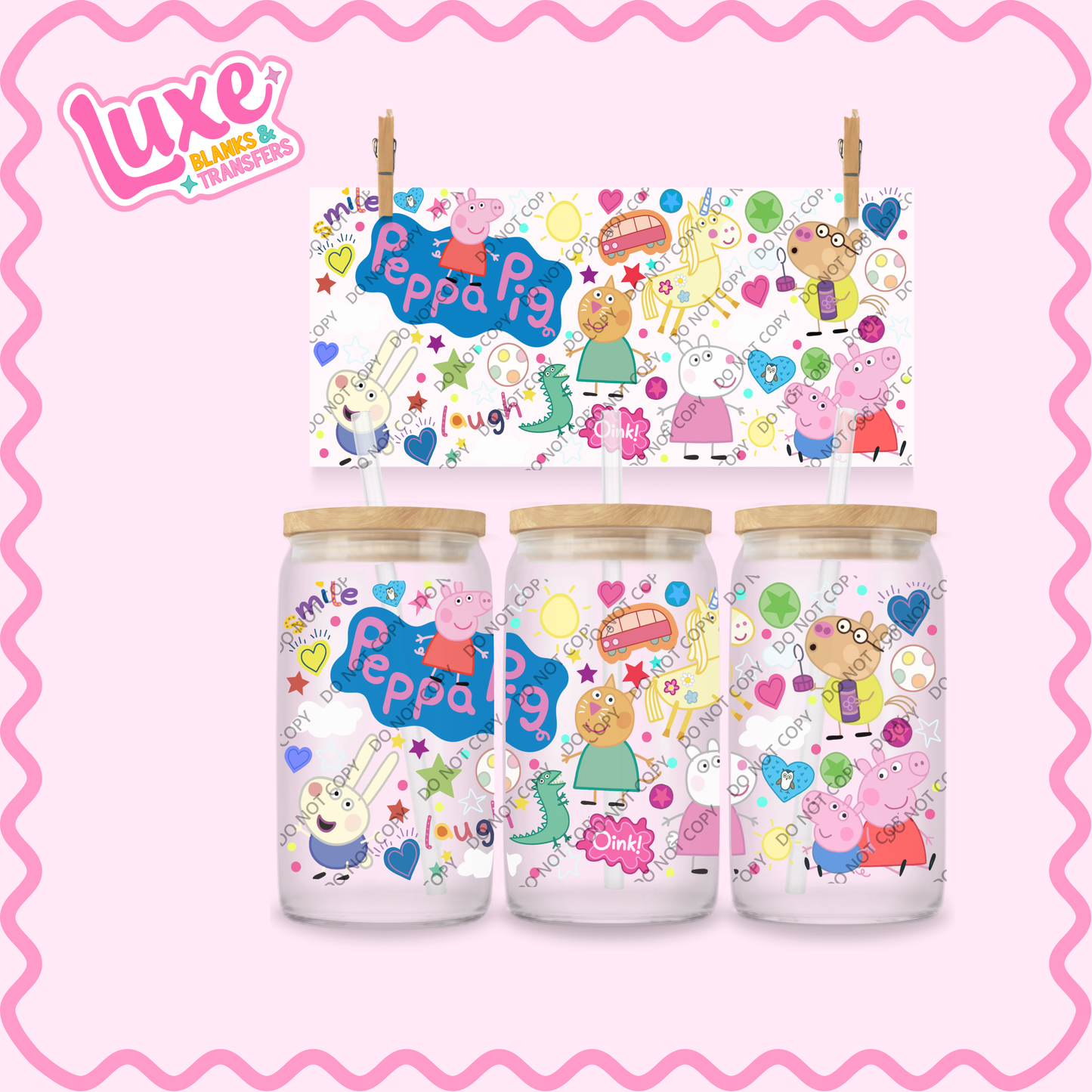 16oz UV DTF Wrap | Peppa | #2245