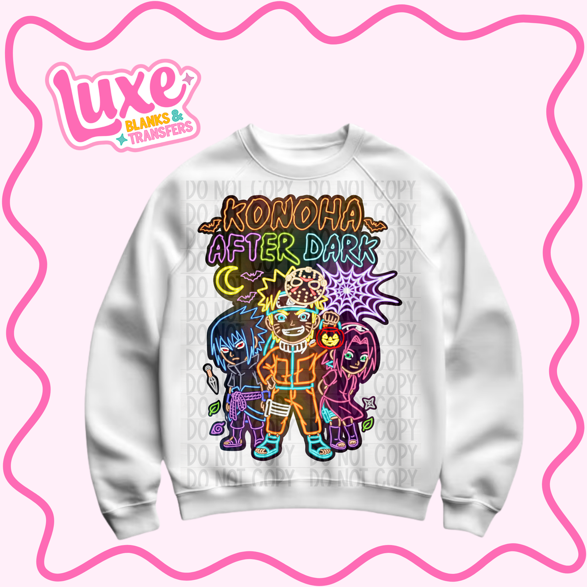 DTF Heat Transfer | Neon Anime | #1423
