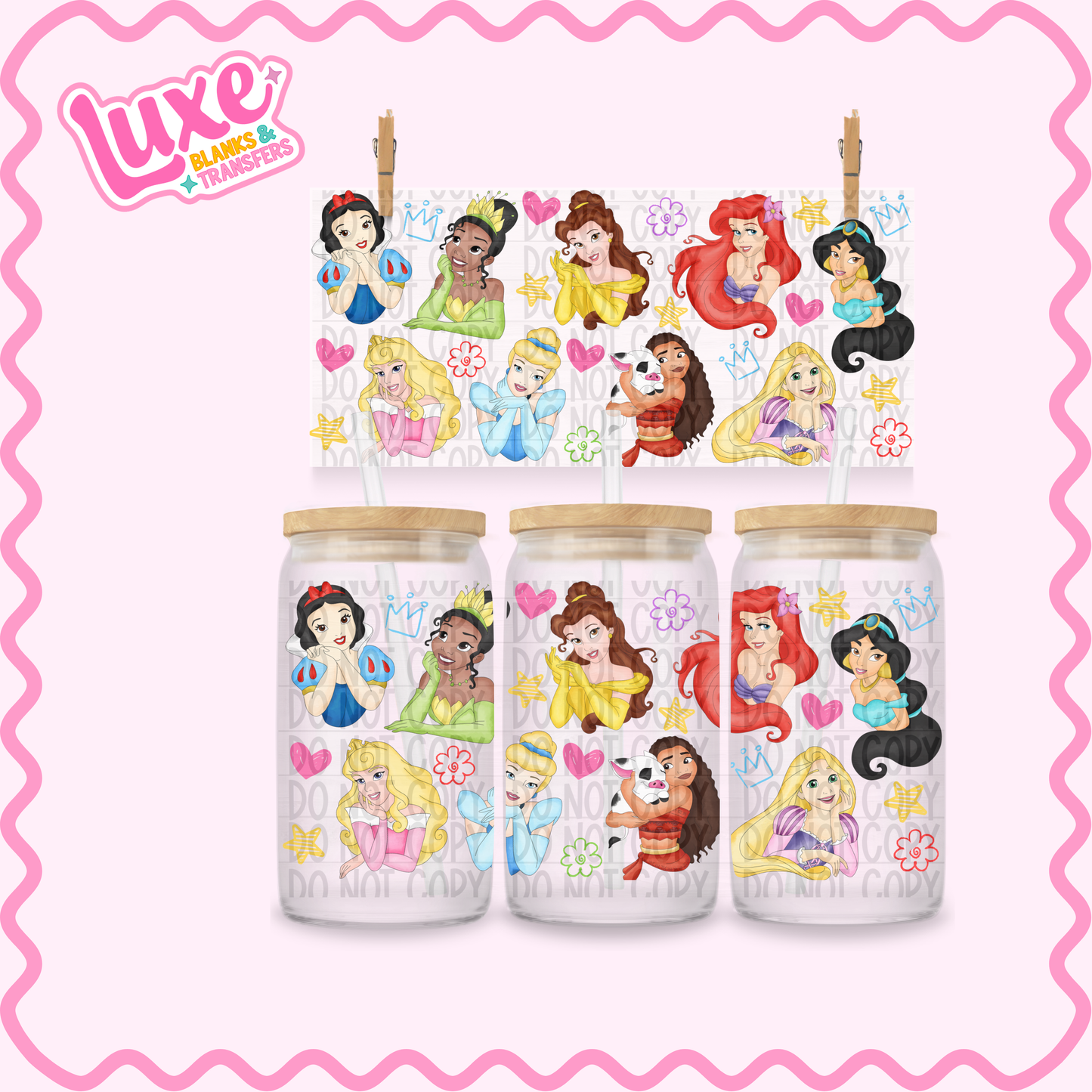 16oz UV DTF Wrap | Princesses | #3520