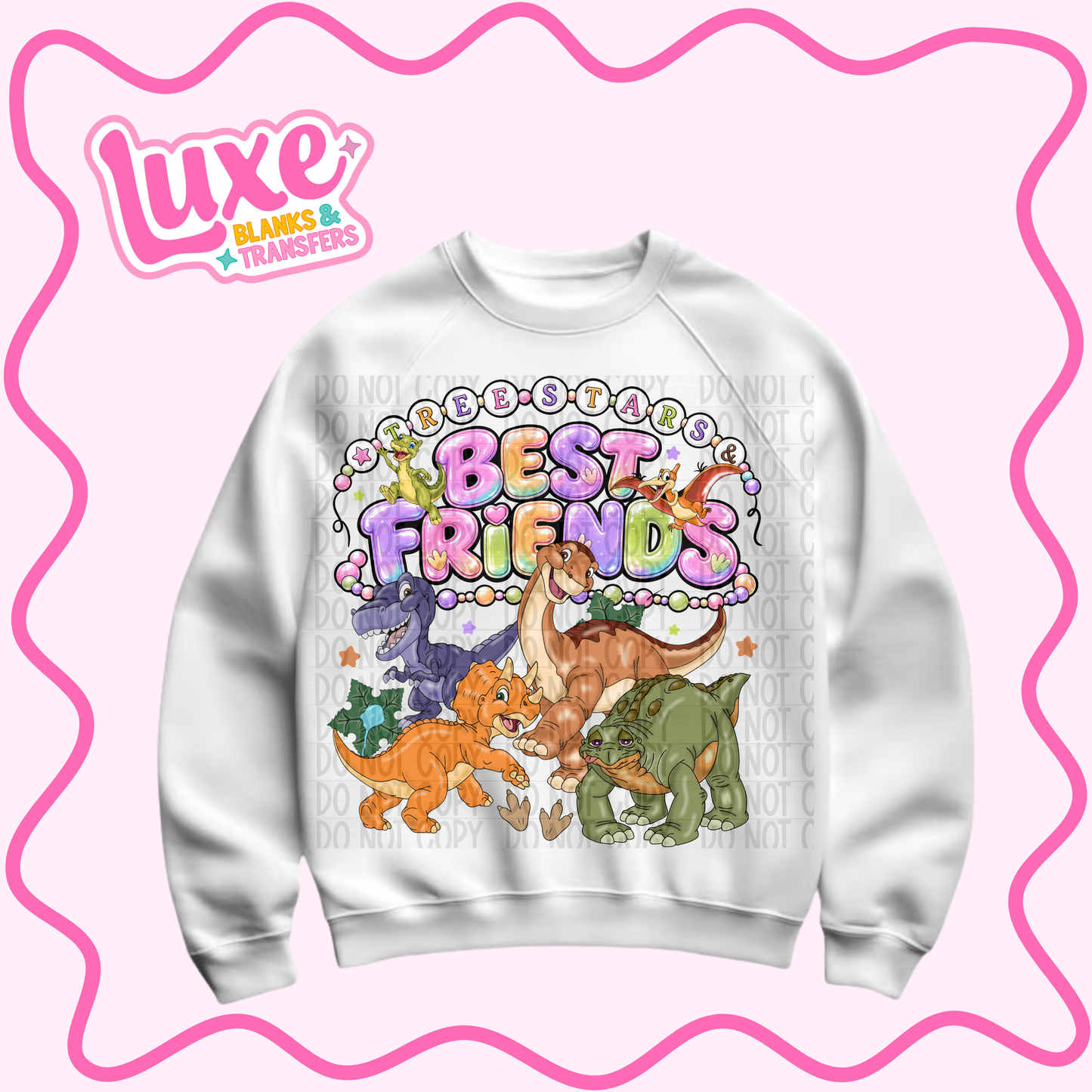 DTF Heat Transfer | Best Friends Dino TV | #888