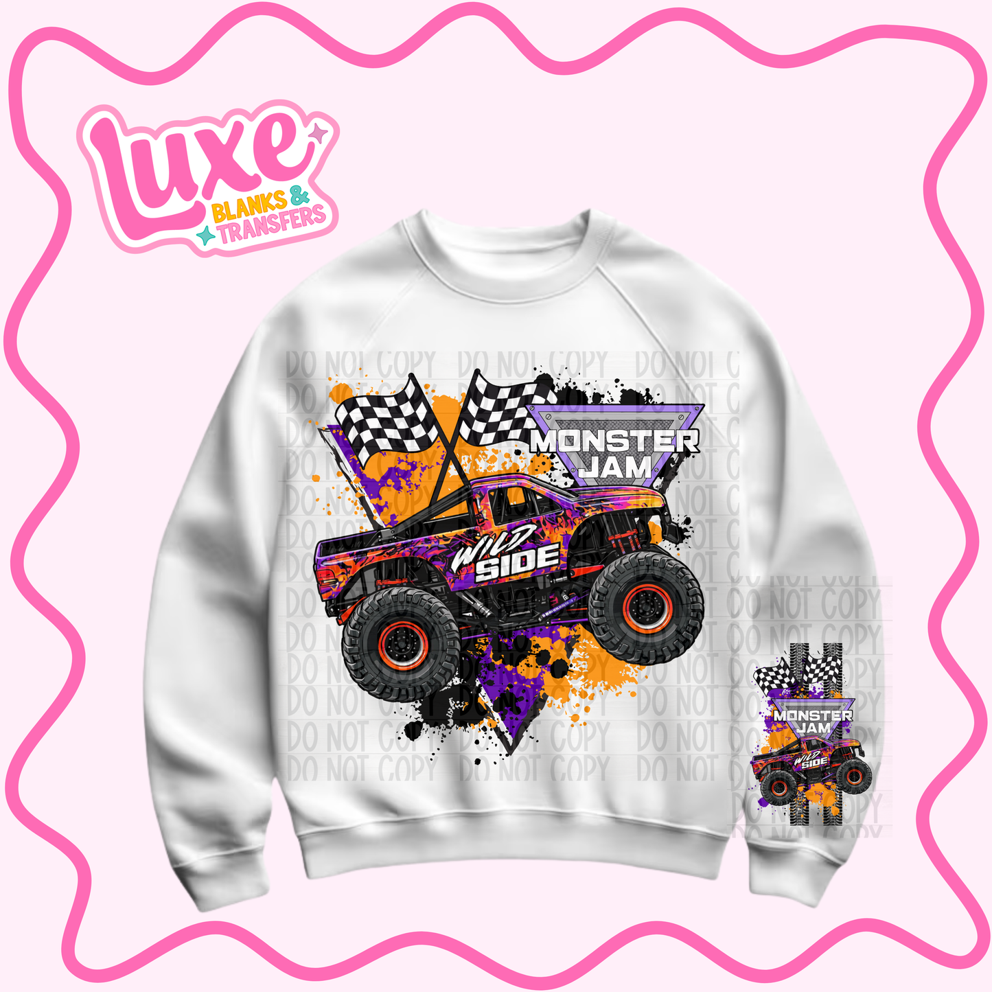 DTF Heat Transfer | Monster Truck Wild Side | #747