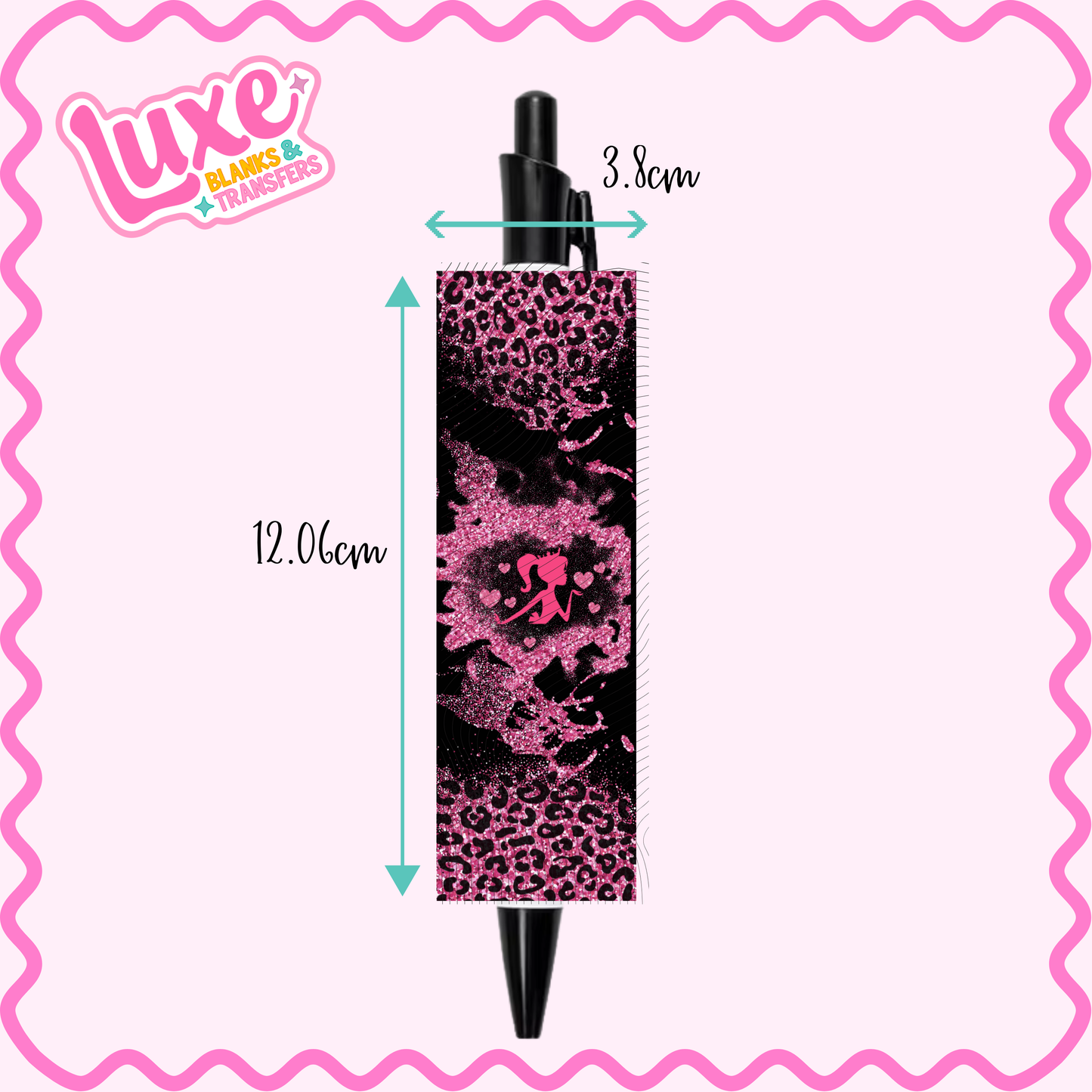 UV DTF Pen Wrap | B Girl Black | #15