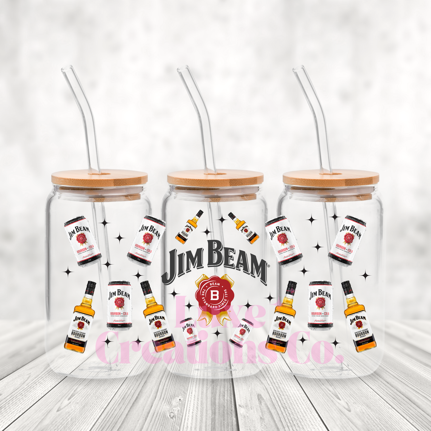 JB Whiskey UV DTF Wraps by Luxe
