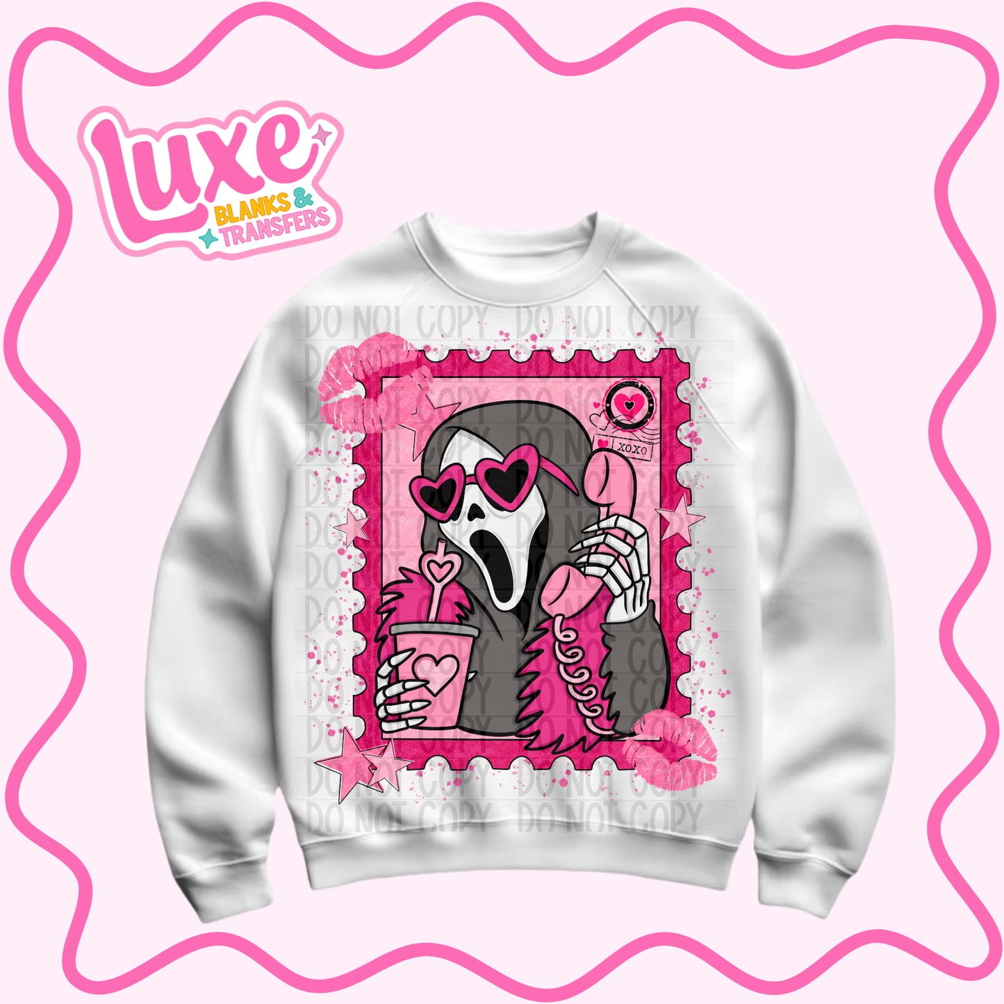DTF Heat Transfer | Ghosty Stamp Pink | #1434