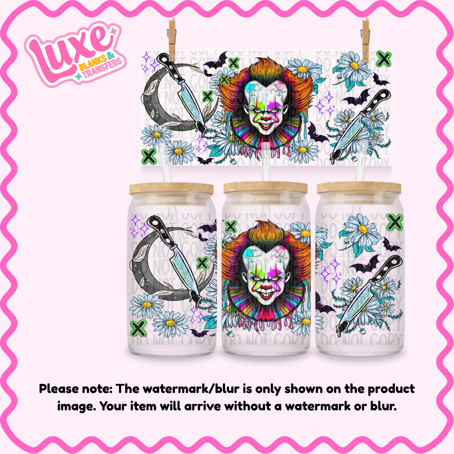 16oz UV DTF Wrap | P3nnyw1se Flowers | #4012