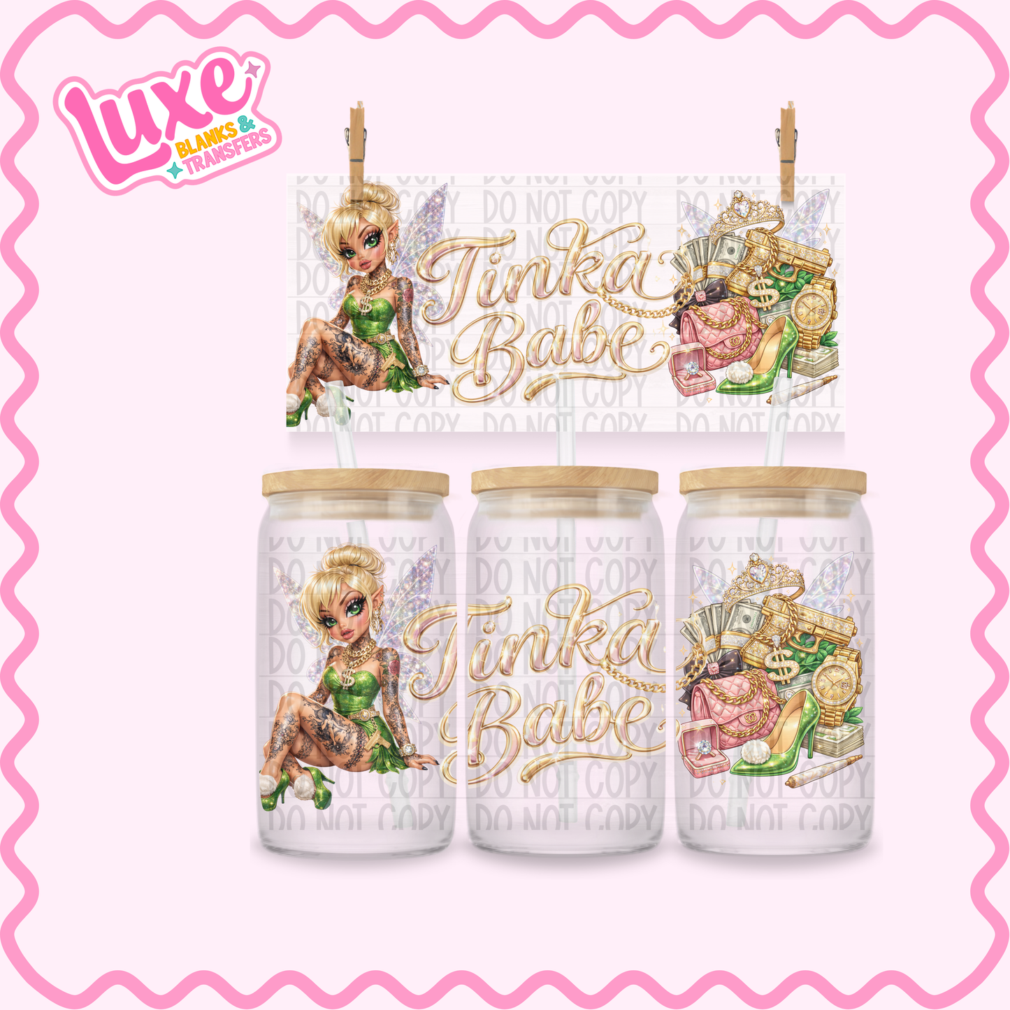 16oz UV DTF Wrap | Tinka Babe Boujee | #2565