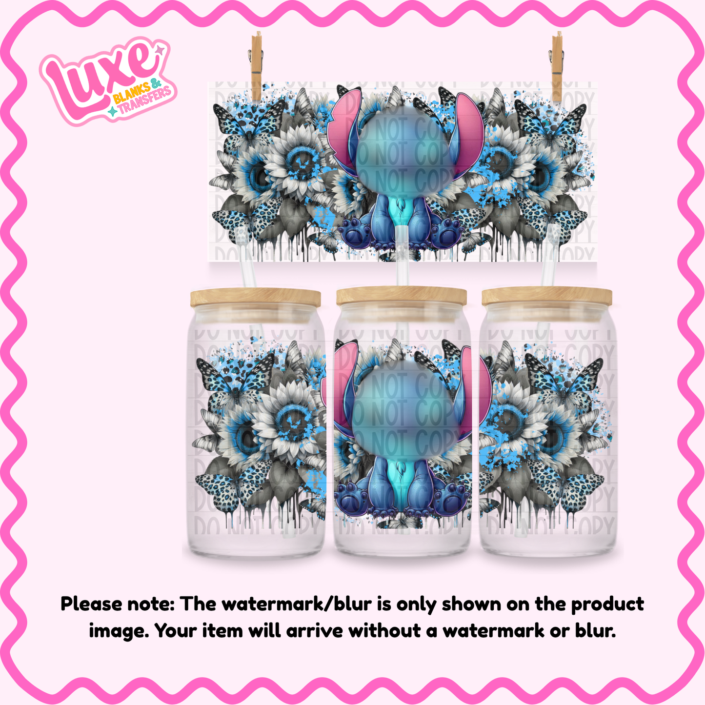 16oz UV DTF Wrap | Blu3 Guy Flowers | #2165
