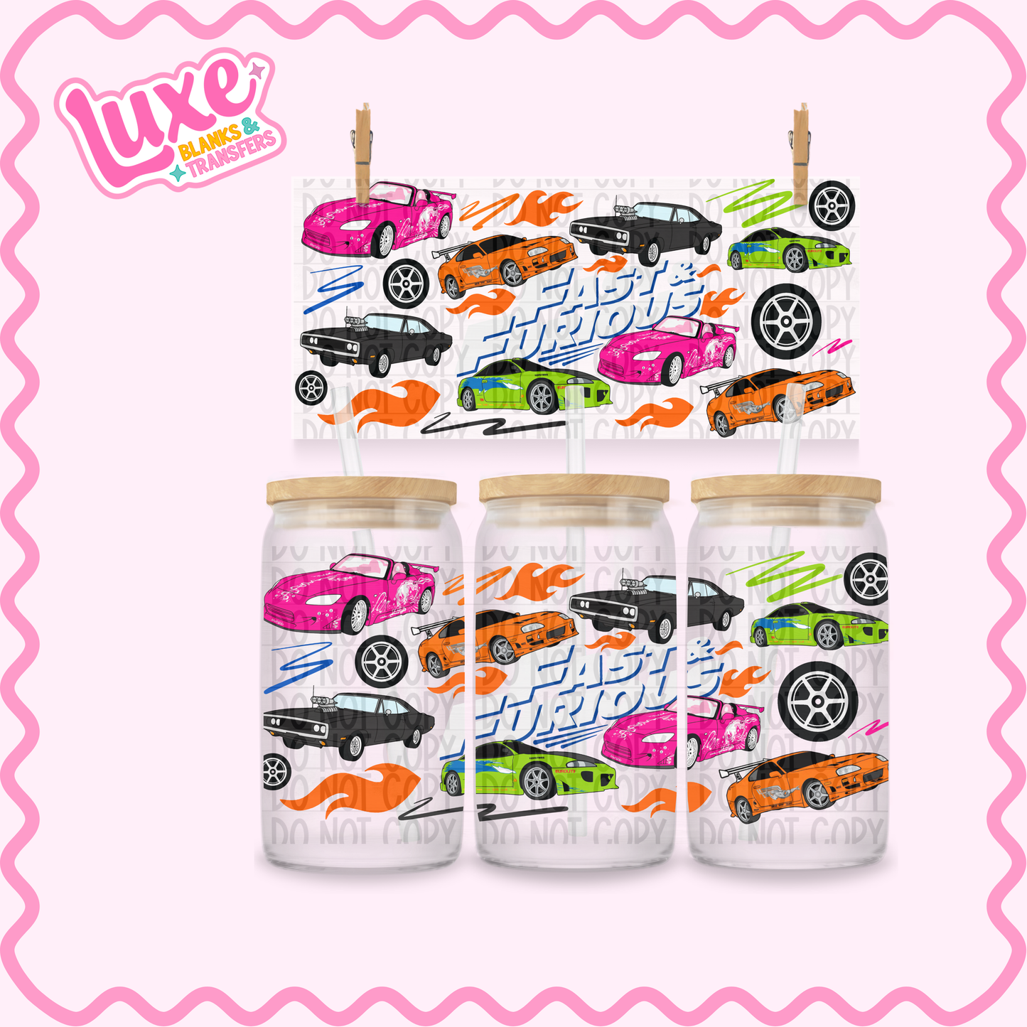 16oz UV DTF Wrap | Fast Furious | #3536