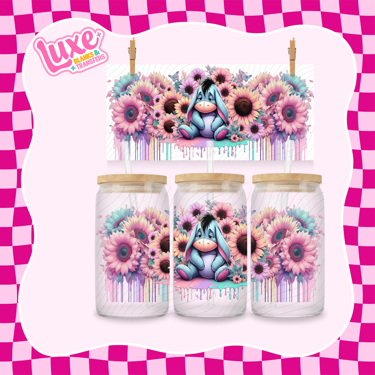 Donkey Drip | 16oz UV DTF Wrap | #1289