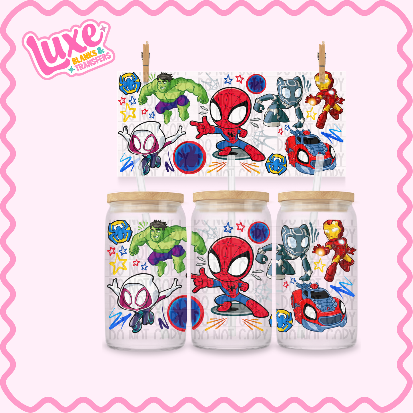 16oz UV DTF Wrap | Spidey Friends | #3539
