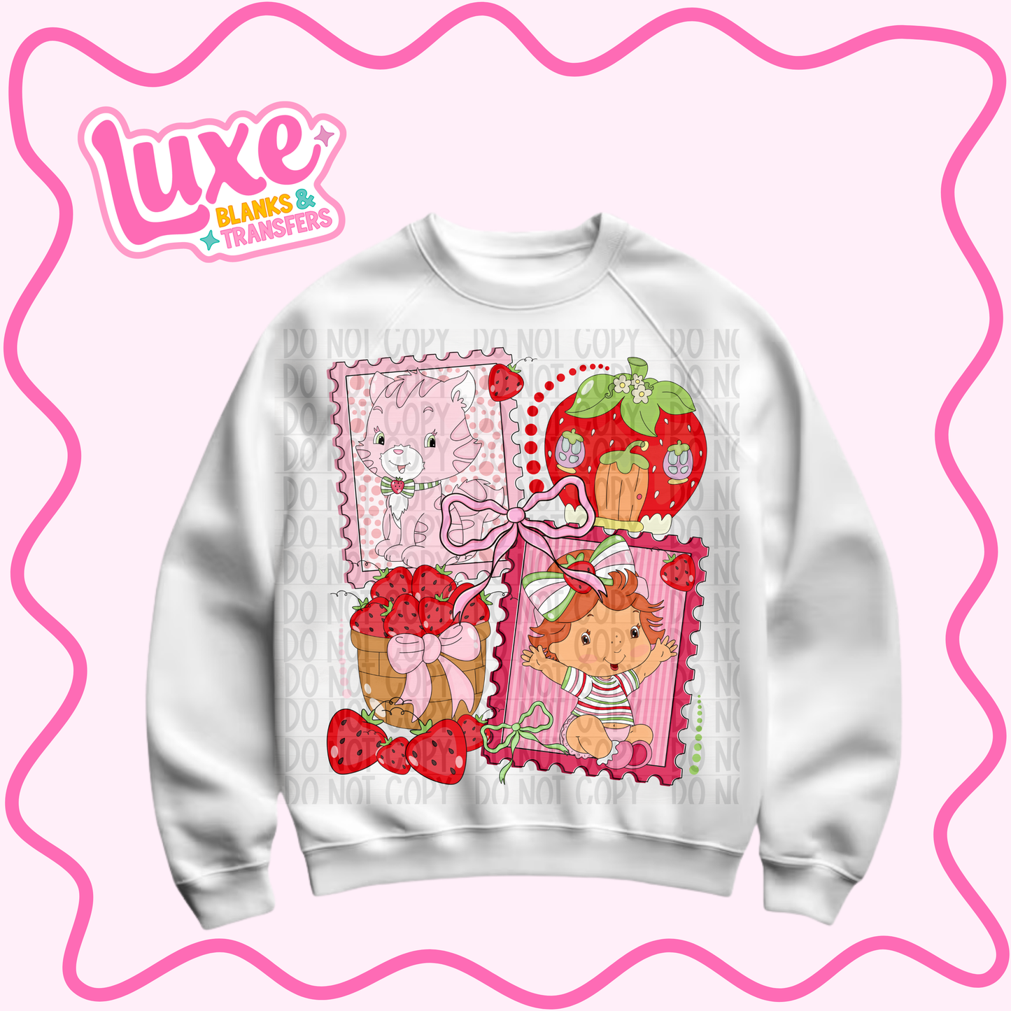 DTF Heat Transfer | Strawb. Stamps | #907