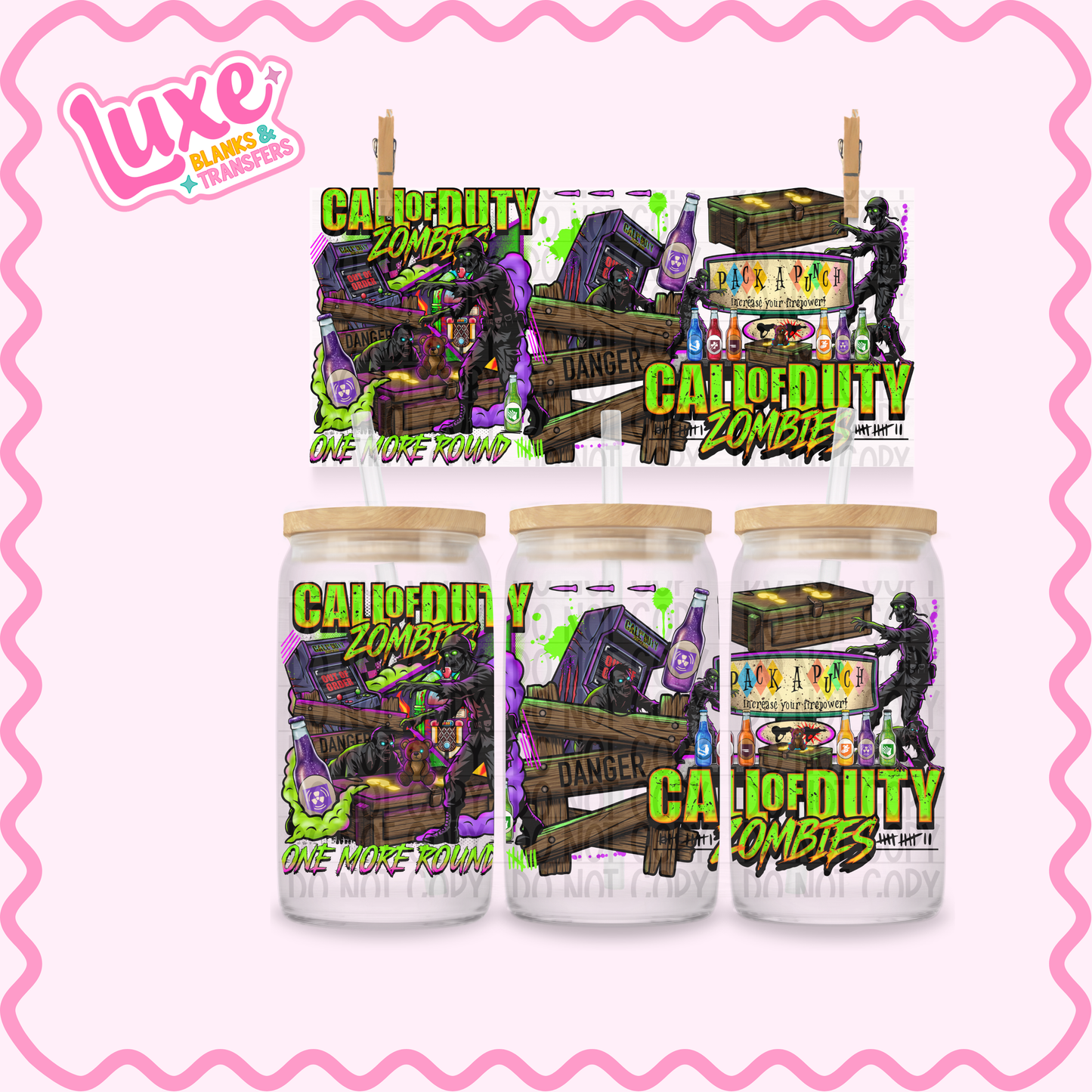 16oz UV DTF Wrap | C.O.D Zombies | #3543