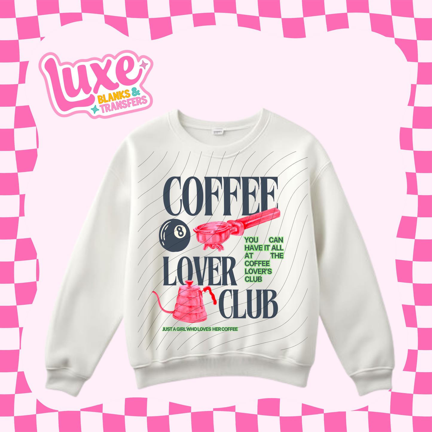Coffee Lover Club | DTF Heat Transfer | #178