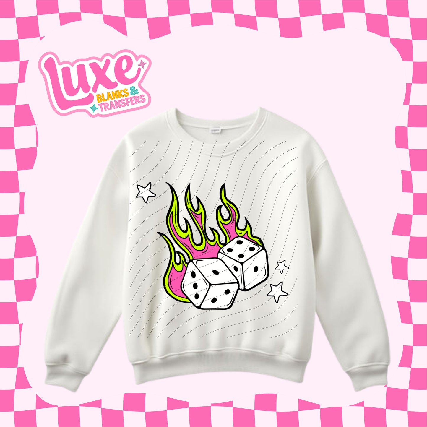 Flame Dice | DTF Heat Transfer | #180