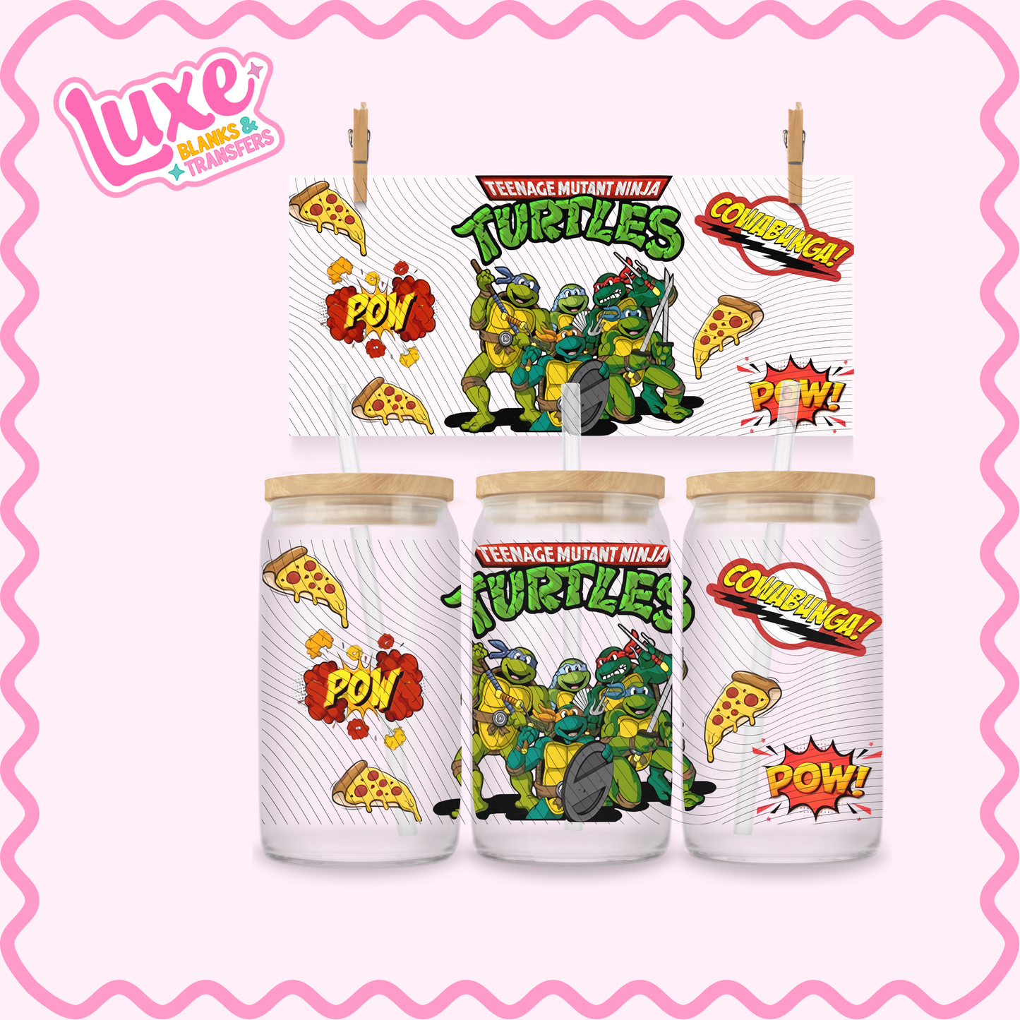 16oz UV DTF Wrap | Turtle Characters | #3063