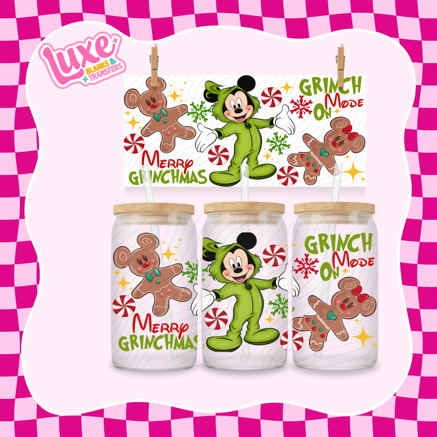 Gr!nch X Mouse Character | 16oz UV DTF Wrap | #1304