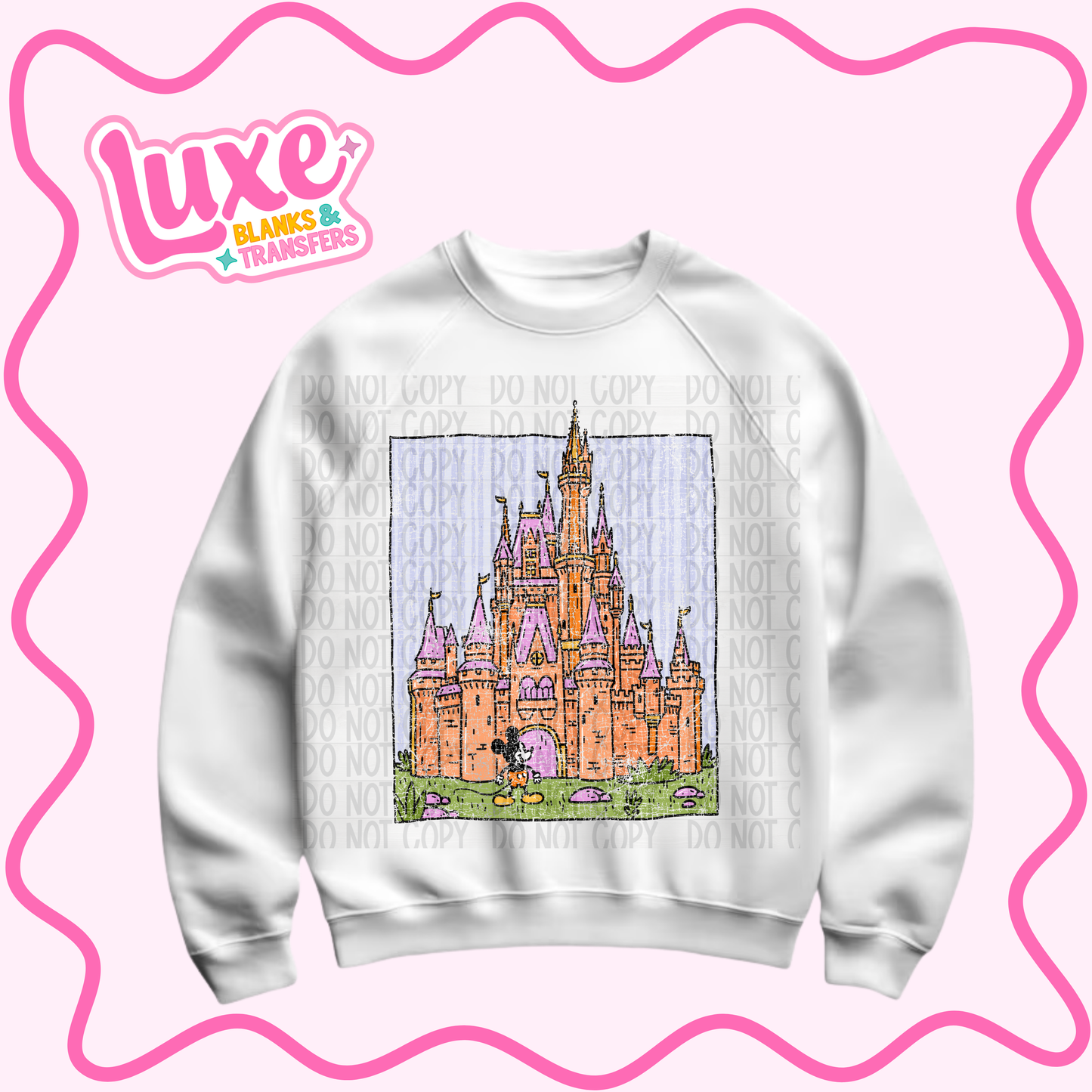 DTF Heat Transfer | Distressed Mi/ck Castle | #918