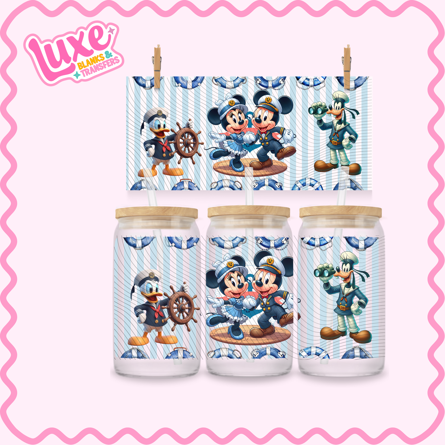 16oz UV DTF Wrap | Sailor Mouse | #3068