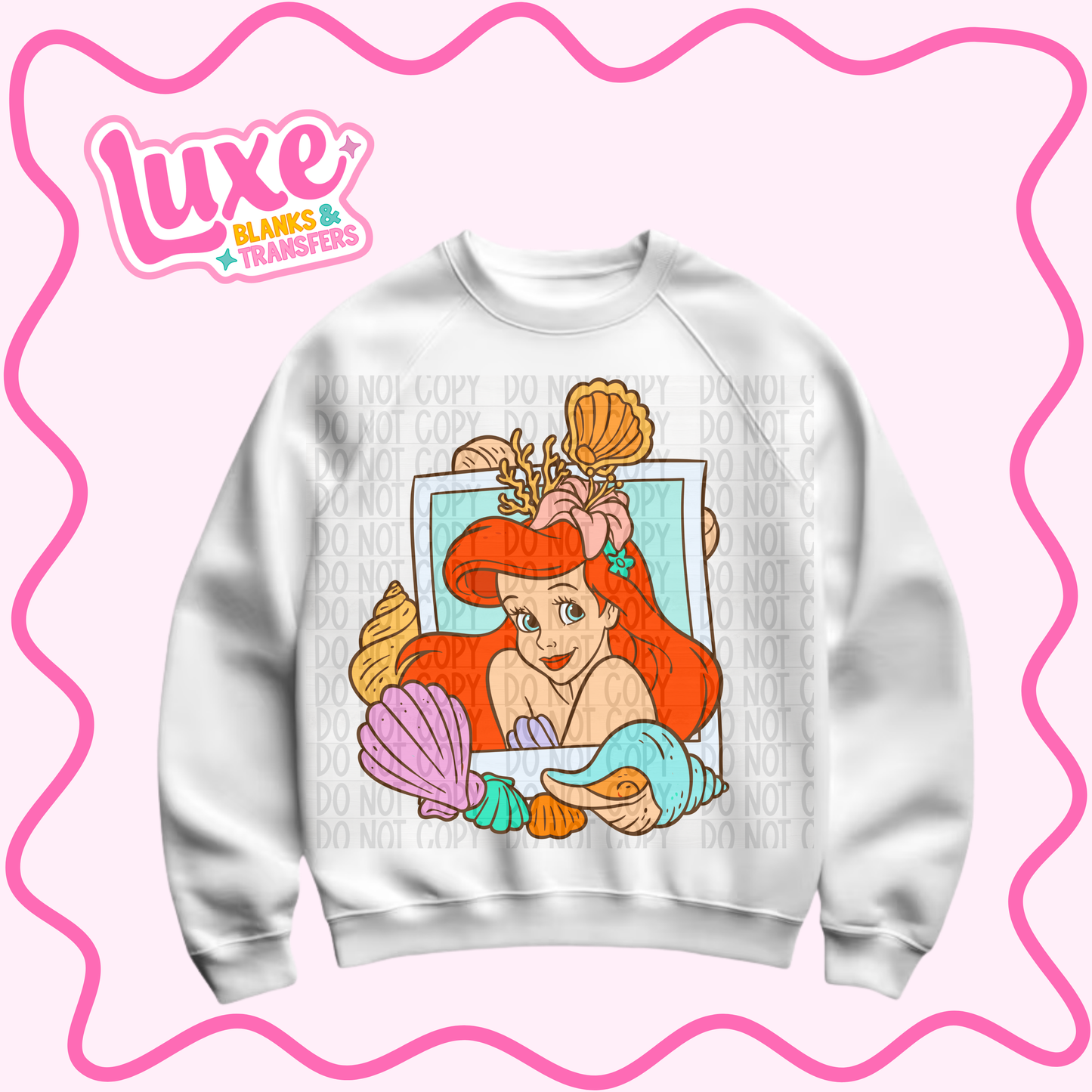 DTF Heat Transfer | Mermaid Princess Shells | #922