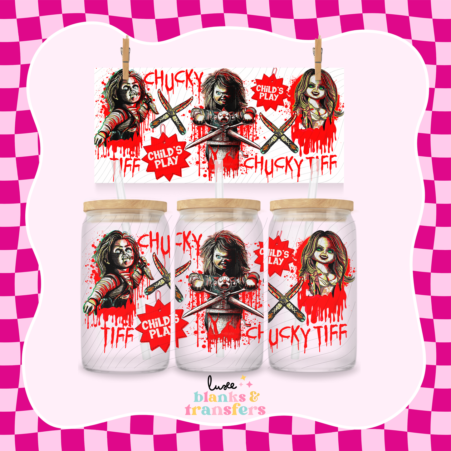 Chucky & Tiff Red Drip UV DTF Wrap (#818)