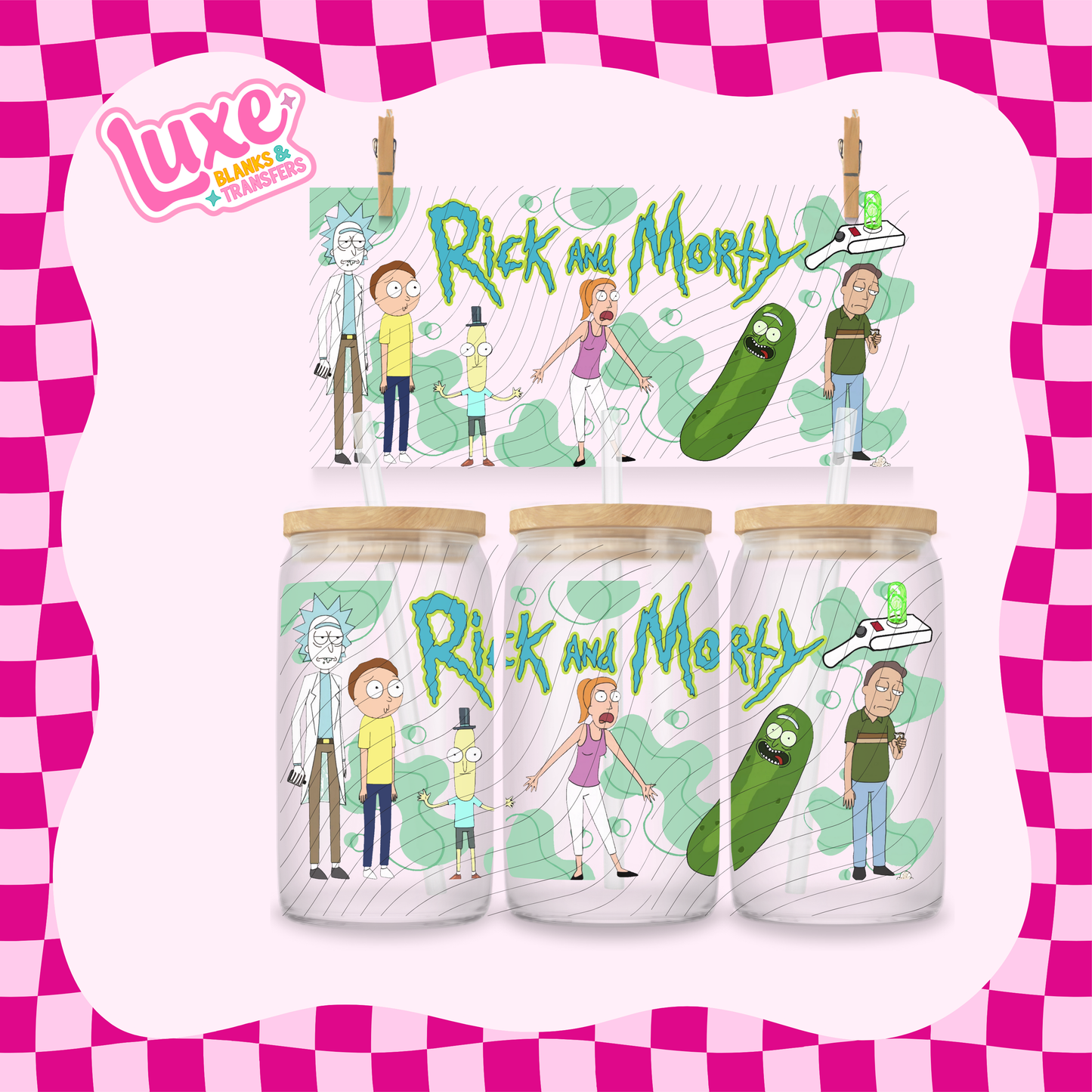 16oz UV DTF Wrap | Rick & Mort | #1803